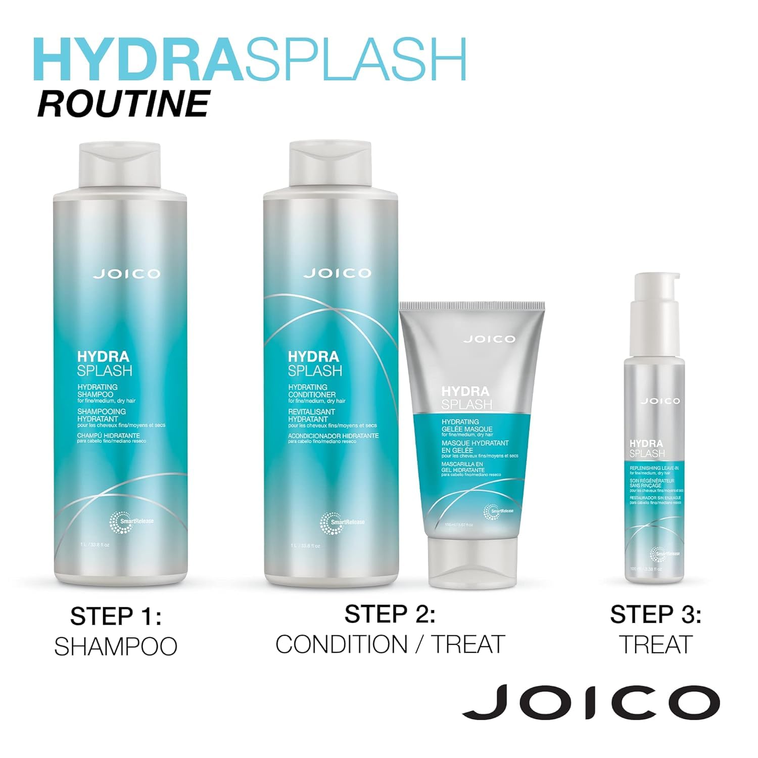 Foto 6 pulgar | Champú Joico Hydrasplash Hidratante 1l Para Cabello Fino, Medio Y Seco - Venta Internacional.