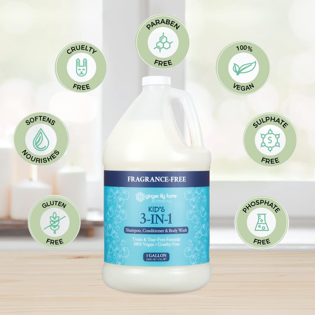 Foto 5 pulgar | Champú, Acondicionador Y Gel De Baño Ginger Lily Farms 1l - Venta Internacional.