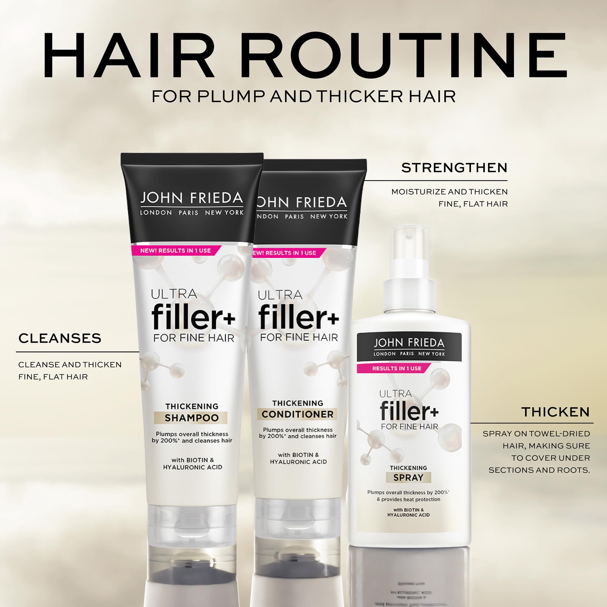 Foto 7 pulgar | Champú John Frieda Ultrafiller+ Para Engrosar El Cabello Fino, 245 Ml - Venta Internacional.
