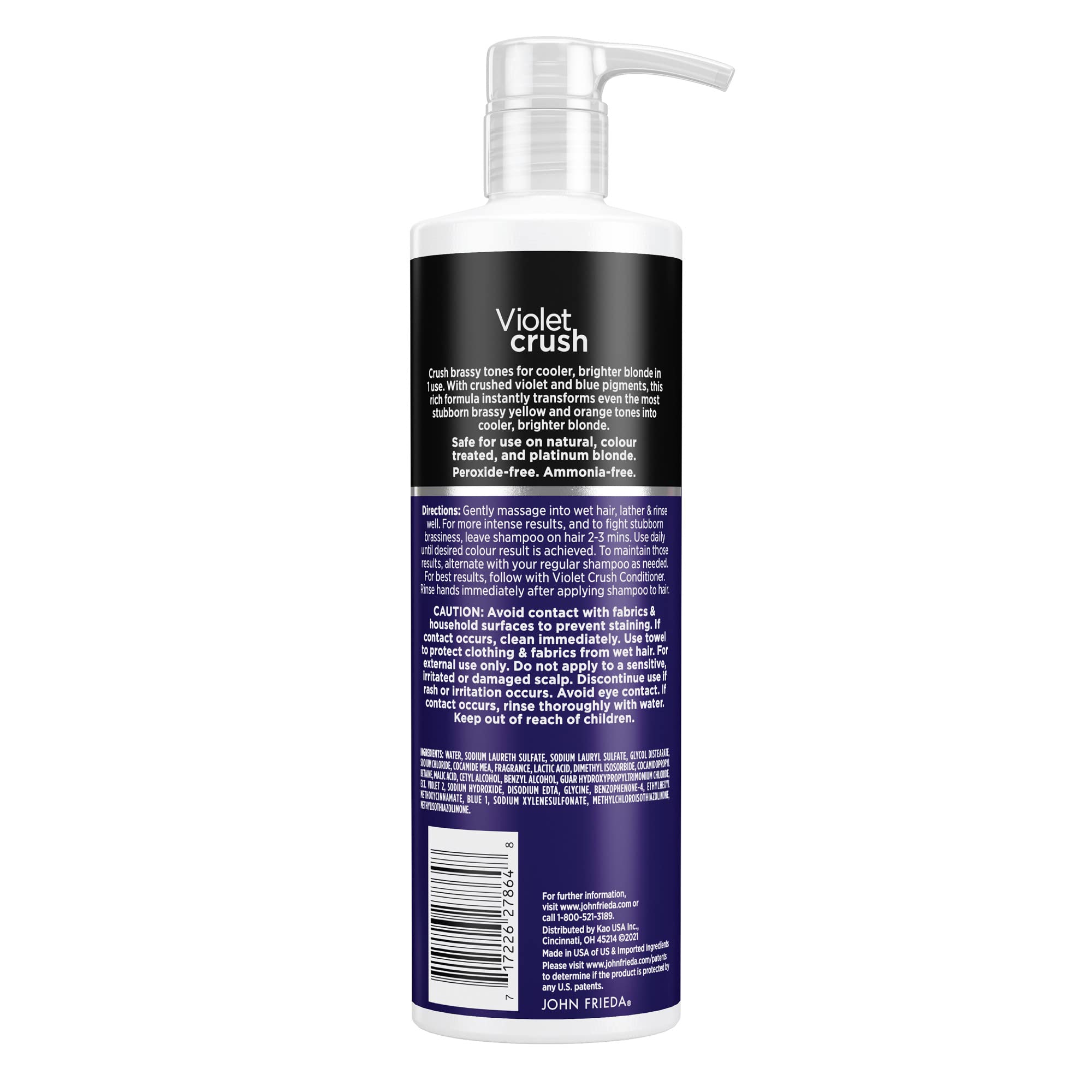 Foto 7 pulgar | Champú John Frieda Violet Crush Purple Para Cabello Rubio 480 Ml - Venta Internacional.