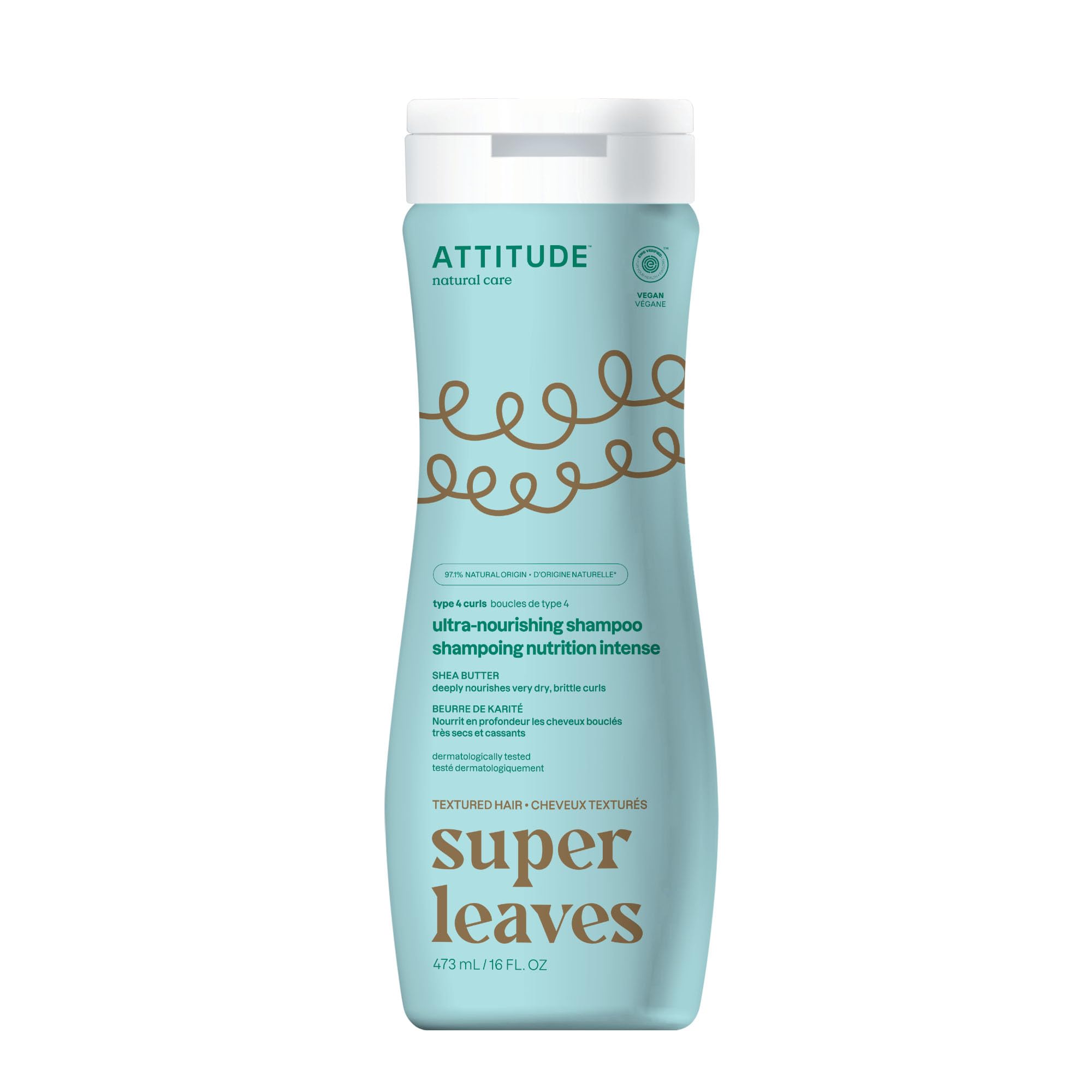 Champú Attitude Ultranutritivo Para Cabello Rizado, 480 Ml, Karité - Venta Internacional.