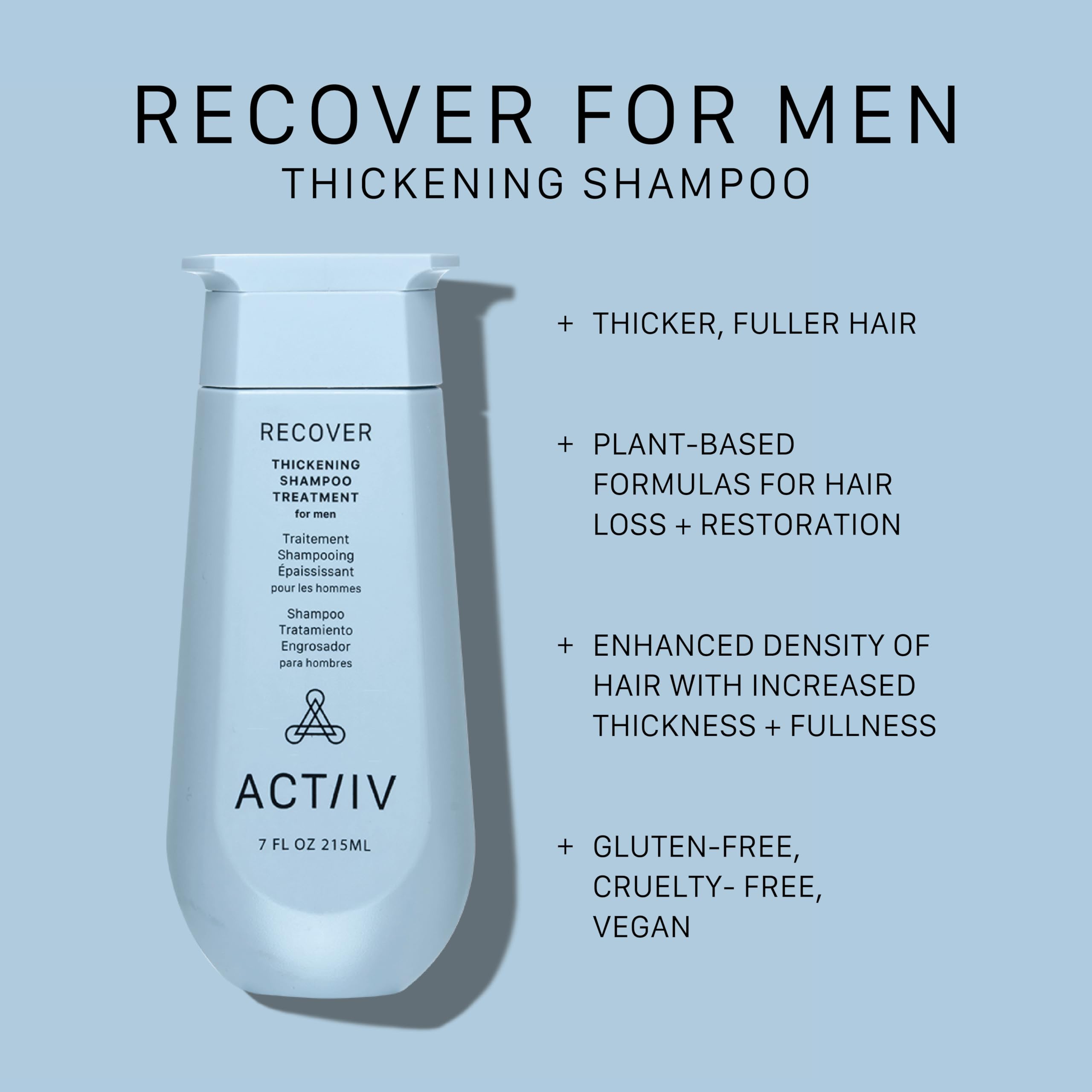 Foto 3 pulgar | Champú Actiiv Recover, Limpiador Y Espesante Para La Caída Del Cabello, 480 Ml, Para Hombres - Venta Internacional.