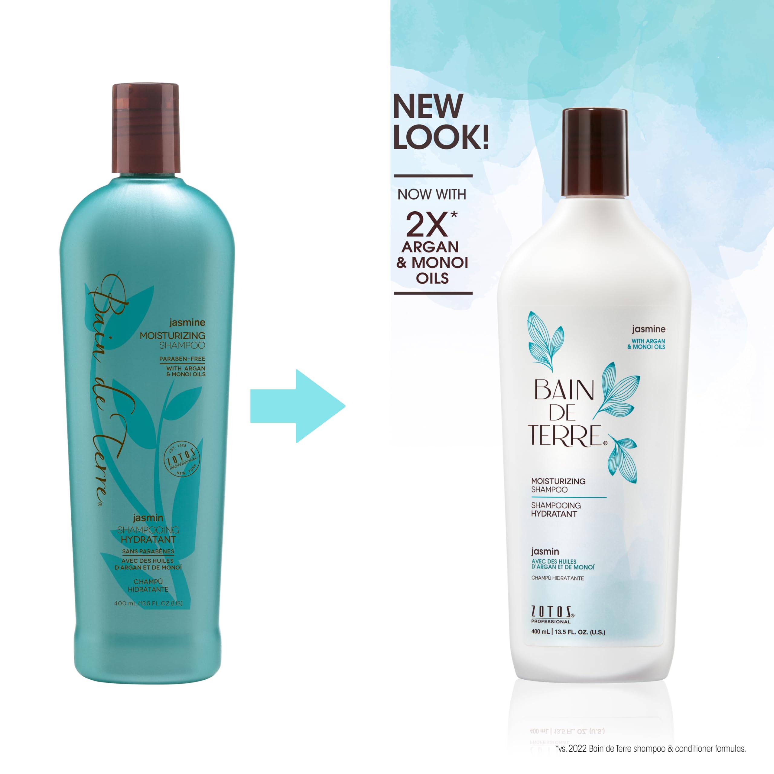 Foto 3 pulgar | Champú Bain De Terre Jasmine Hidratante Para Cabello Seco, 400 Ml - Venta Internacional.