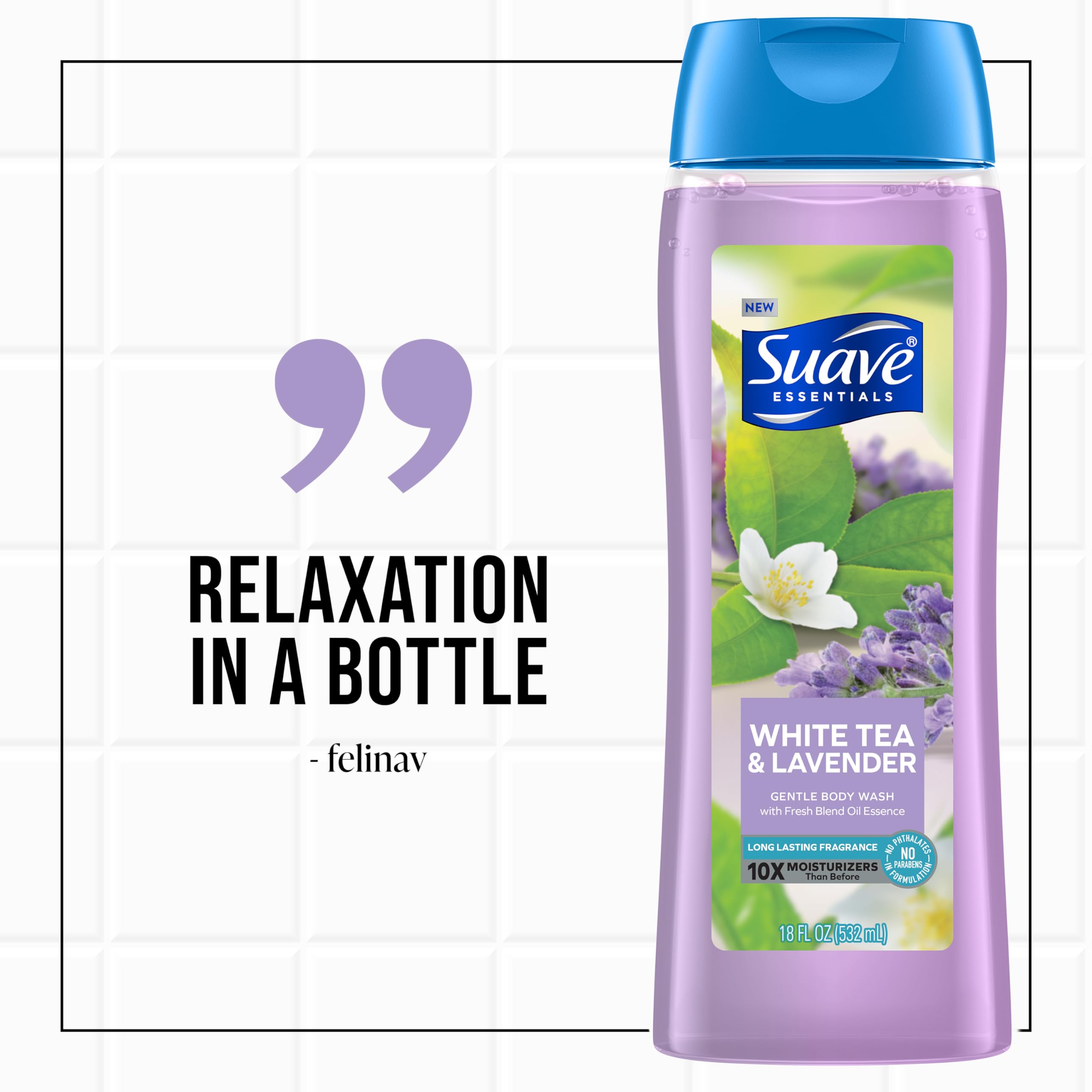 Foto 6 pulgar | Gel De Baño Suave Hidratante Para Mujer, Té Blanco Y Lavanda, 530 Ml X 6 - Venta Internacional.