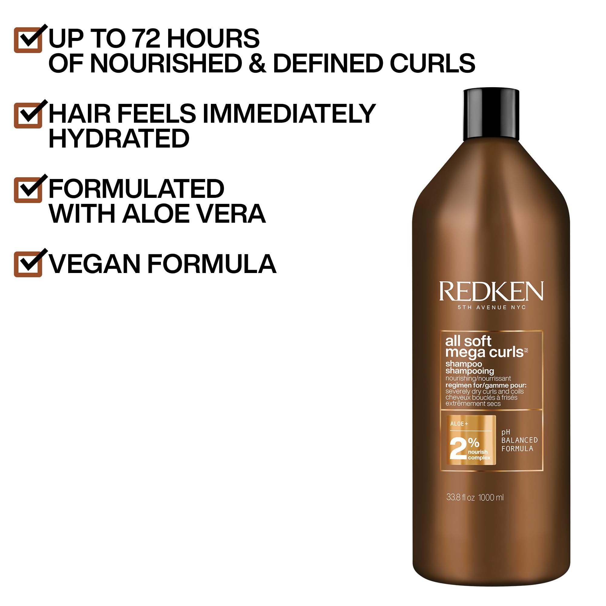 Foto 4 pulgar | Champú Redken All Soft Mega Curls Para Cabello Extremadamente Seco - Venta Internacional.