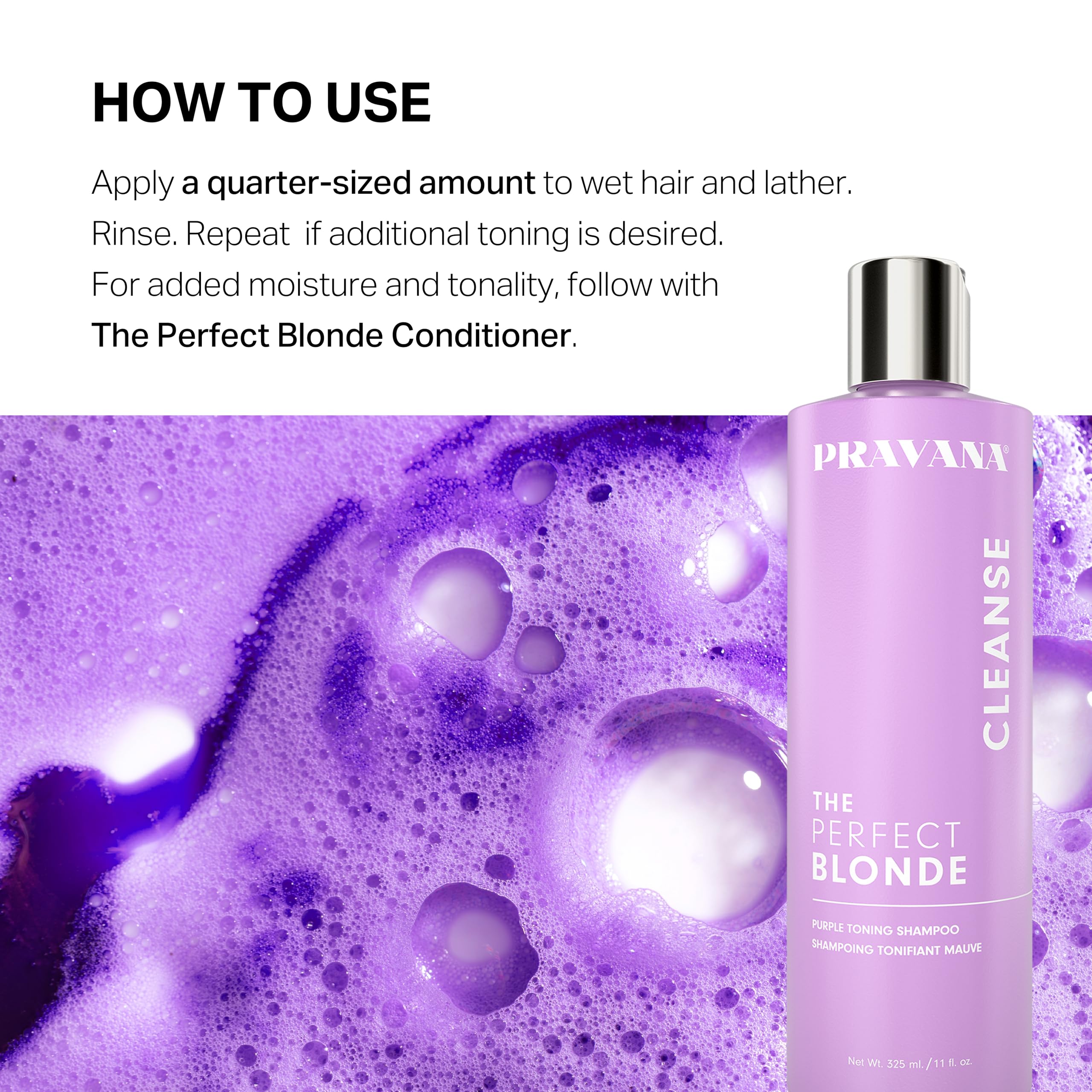 Foto 4 pulgar | Champú Pravana The Perfect Blonde Purple Tonificante 60 Ml - Venta Internacional.