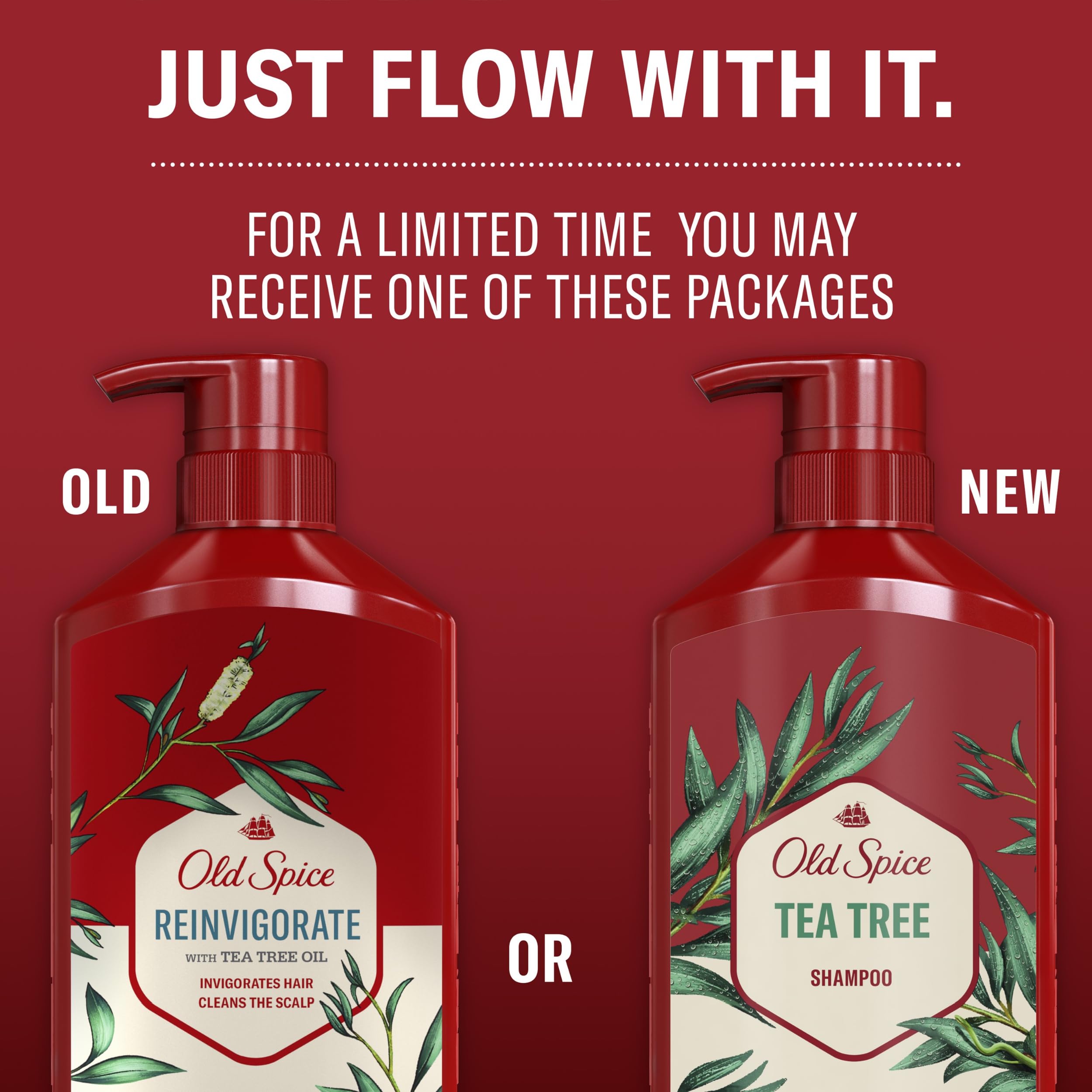Foto 3 pulgar | Champú Old Spice Tea Tree Para Hombre, Refrescante, 650 Ml, Paquete Doble - Venta Internacional.