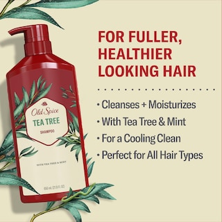 Foto 3 | Champú Old Spice Tea Tree Para Hombre, Refrescante, 650 Ml, Paquete Doble - Venta Internacional.