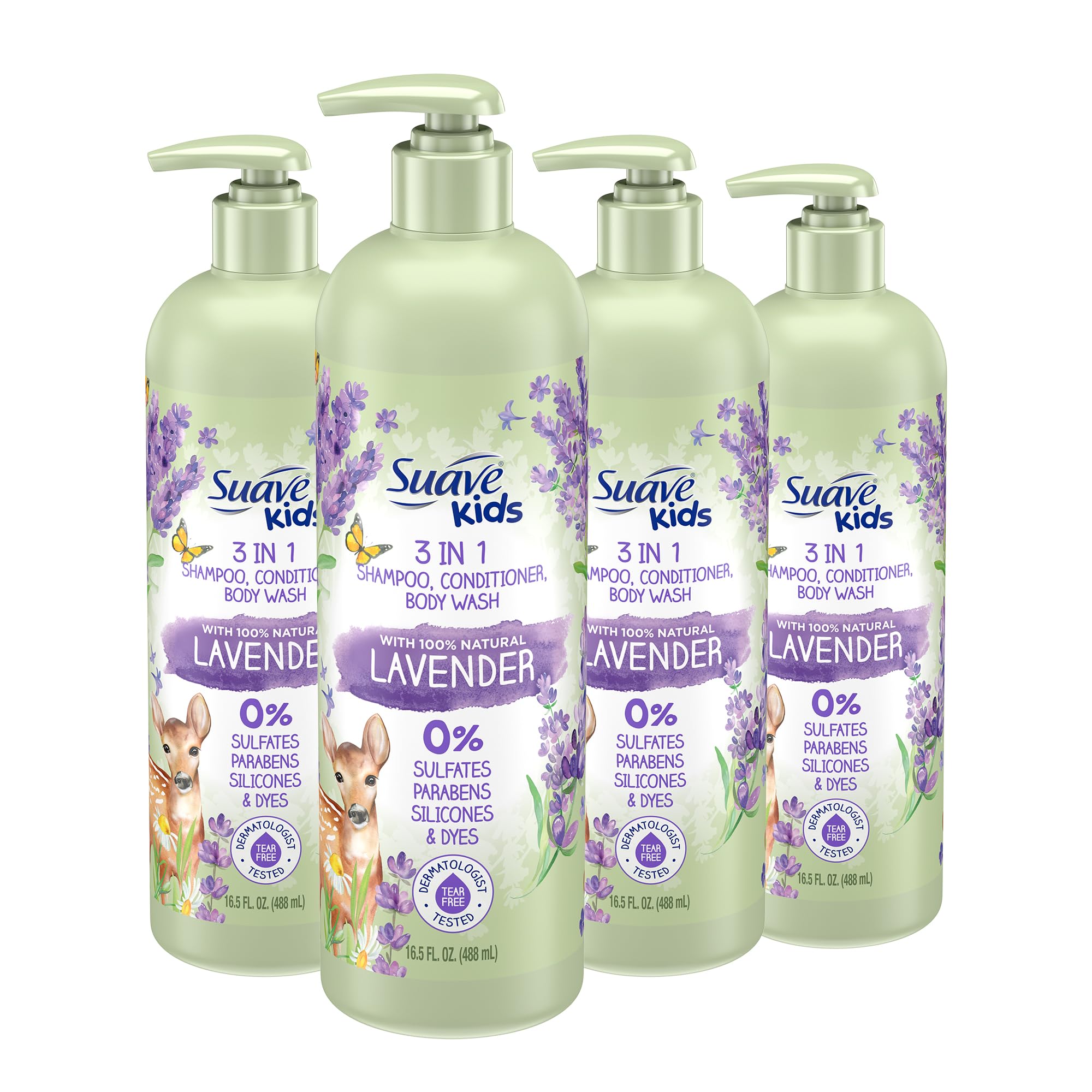 Foto 2 pulgar | Champú, Acondicionador Y Gel De Baño 3 En 1 Suave Kids Lavender 490 Ml - Venta Internacional.