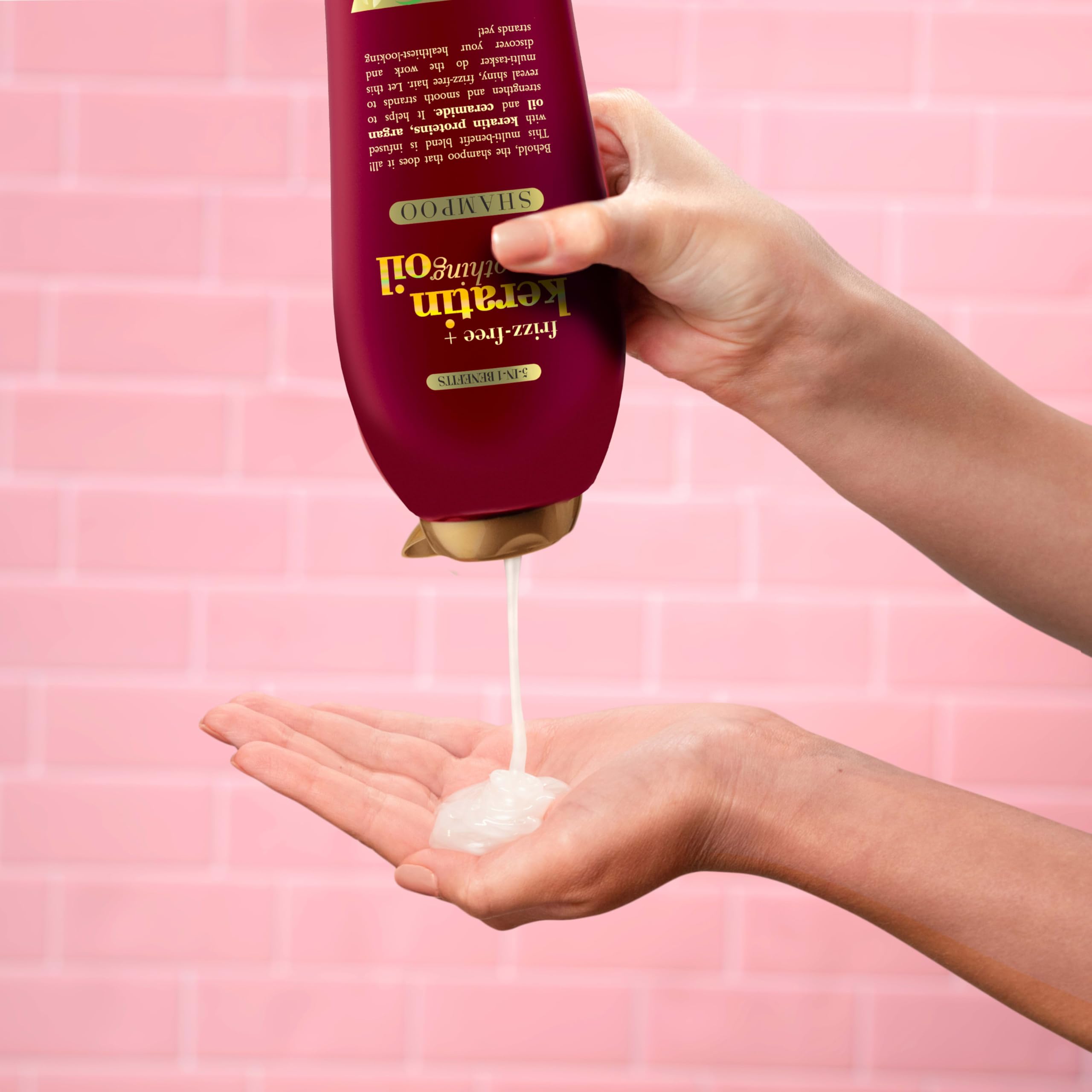 Foto 5 | Shampoo Ogx Frizz-free + Aceite Suavizante De Queratina 750 Ml - Venta Internacional.
