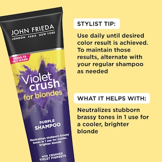 Foto 2 | Champú John Frieda Violet Crush Purple 245 Ml Para Cabello Rubio - Venta Internacional.