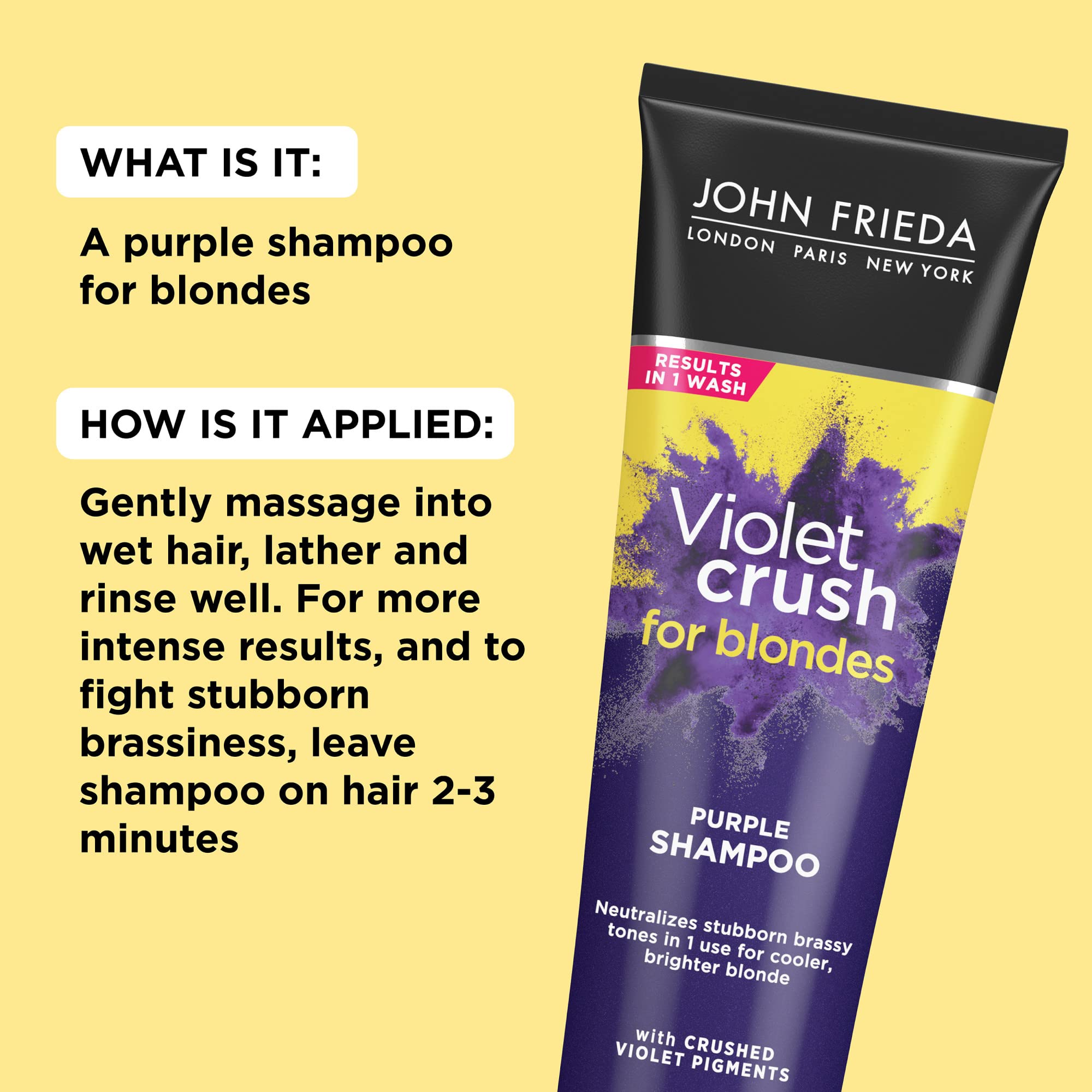 Foto 5 pulgar | Champú John Frieda Violet Crush Purple 245 Ml Para Cabello Rubio - Venta Internacional.
