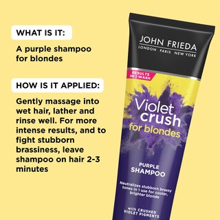 Foto 4 | Champú John Frieda Violet Crush Purple 245 Ml Para Cabello Rubio - Venta Internacional.