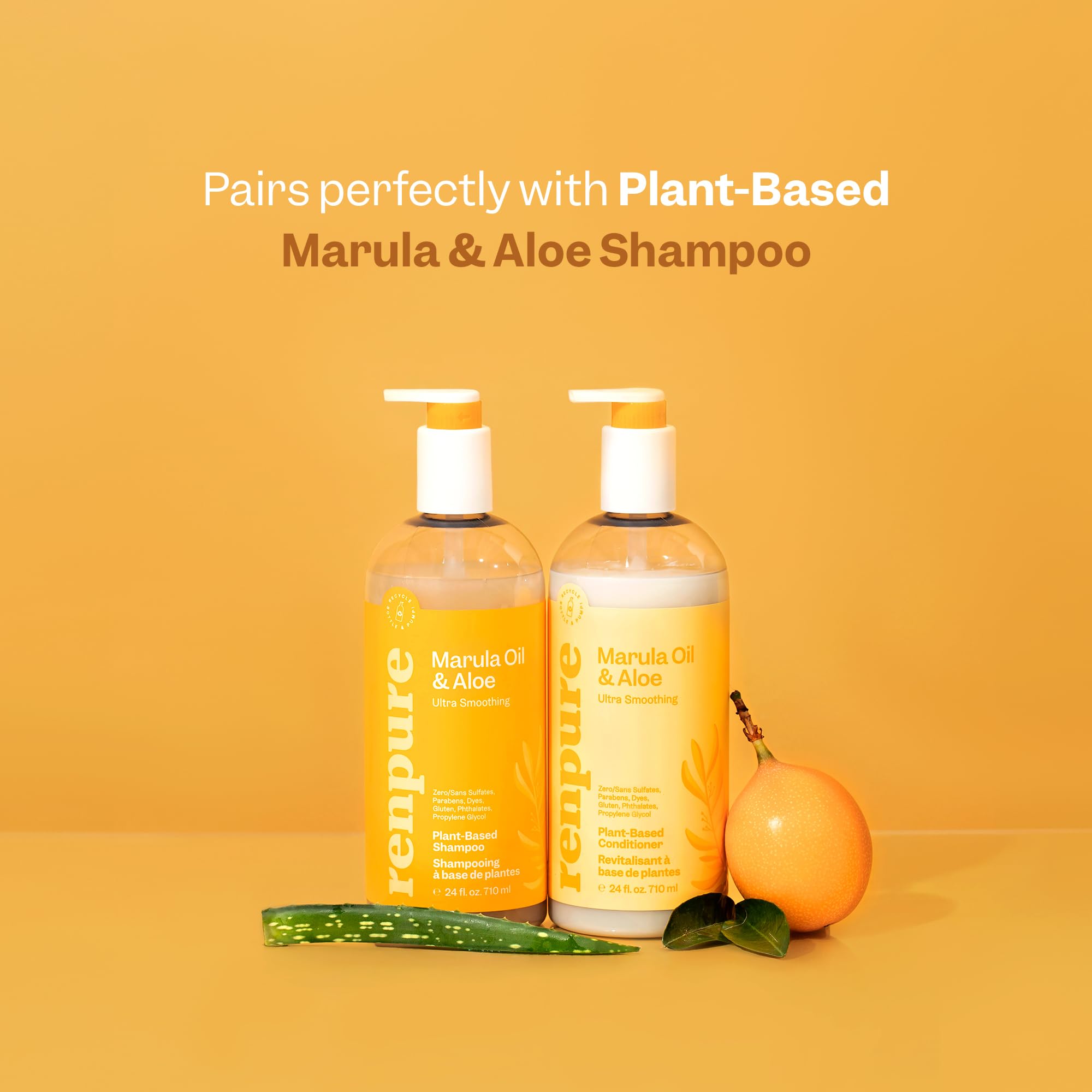 Foto 7 pulgar | Champú Renpure, Aceite De Marula Y Aloe A Base De Plantas, 710 Ml - Venta Internacional.