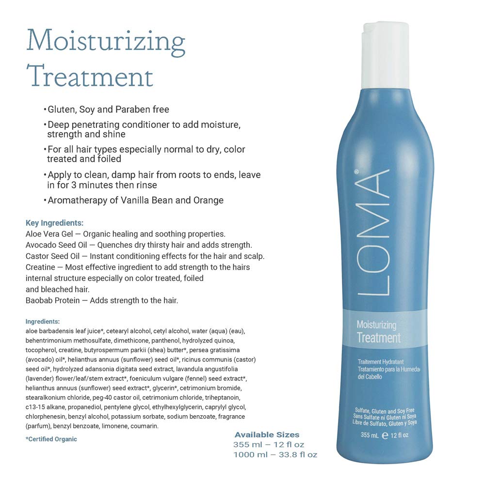 Foto 4 pulgar | Champú Y Tratamiento Duo Loma Hair Care Hidratante 360 Ml - Venta Internacional.