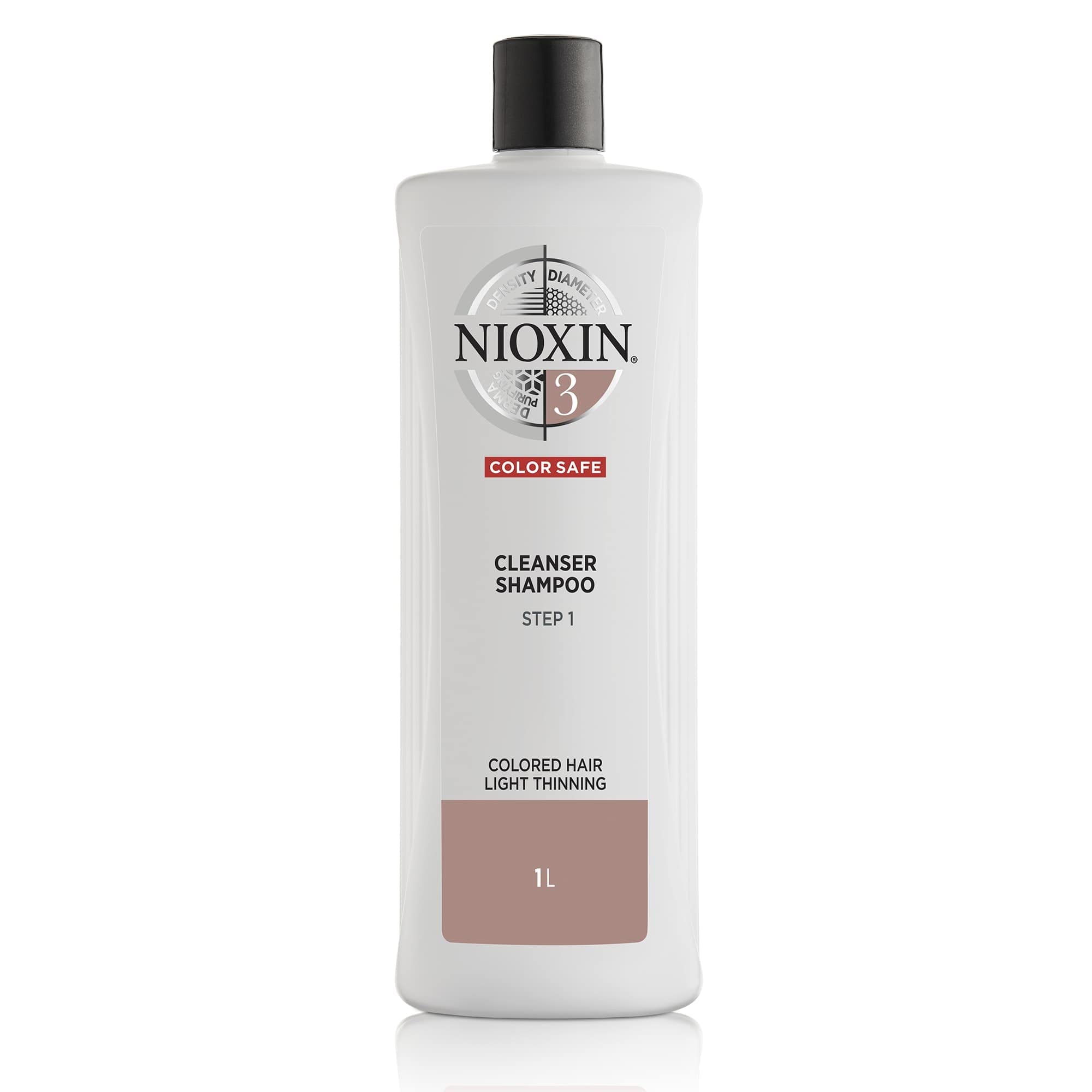 Shampoo Nioxin System 3, Limpiador Para Cabello Teñido, 1 Litro - Venta Internacional.