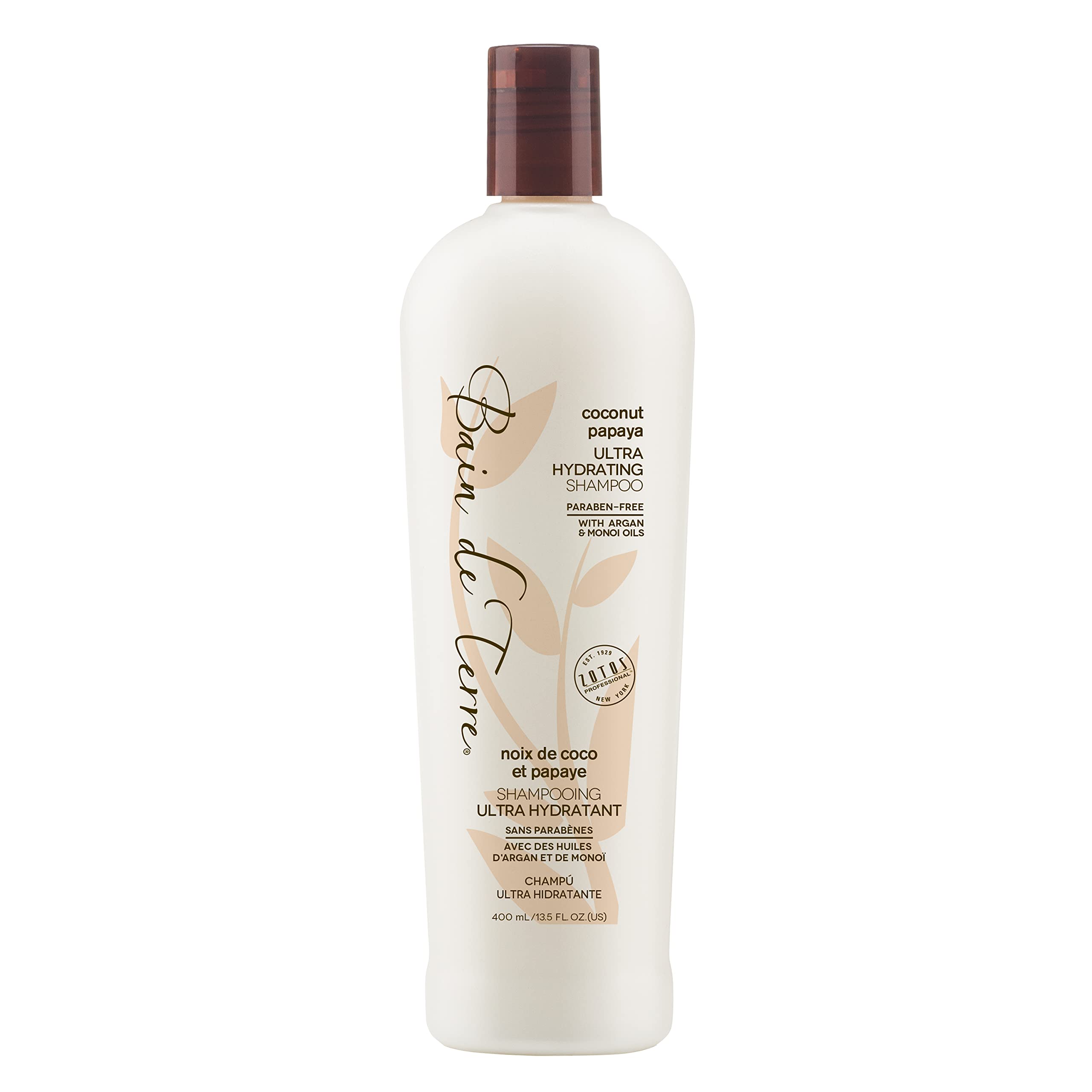 Champú Bain De Terre, Ultra Hidratante, Coco Y Papaya, 400 Ml - Venta Internacional.