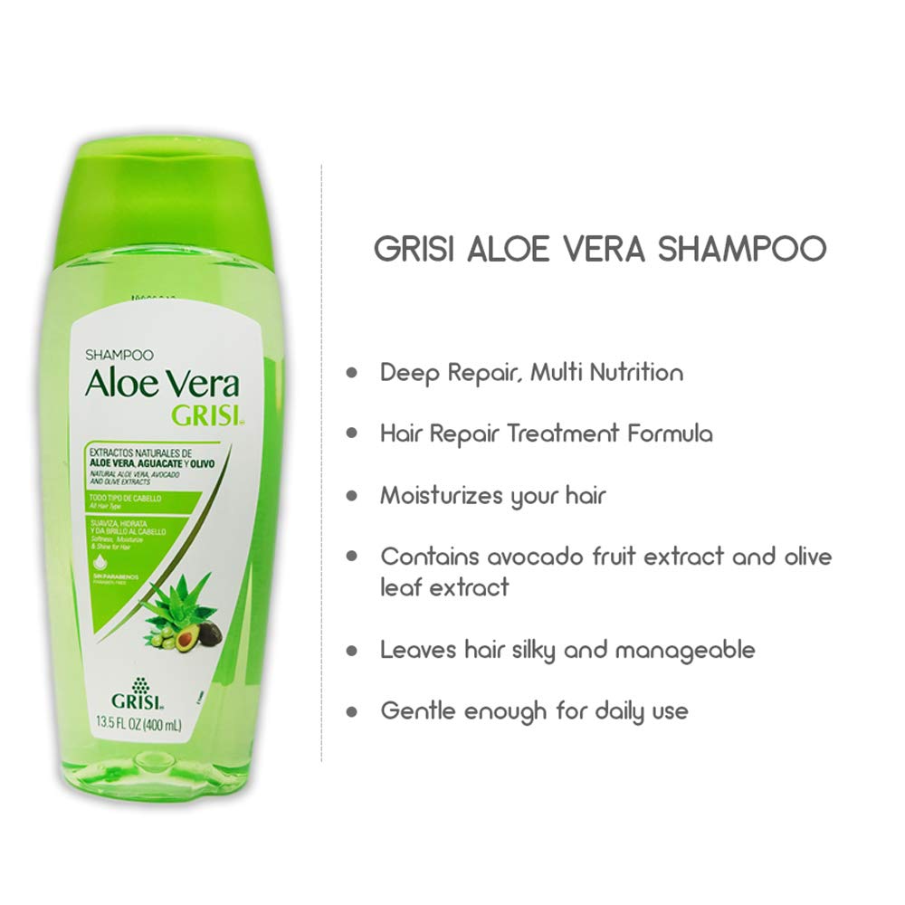 Foto 3 | Champú Hidratante Grisi Aloe Vera Con Extracto De Aloe 400 Ml - Venta Internacional.