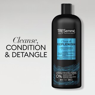 Foto 2 | Champú, Acondicionador Y Desenredante 3 En 1 Tresemmé Clean & Replenish 840 Ml (paquete De 3) - Venta Internacional.