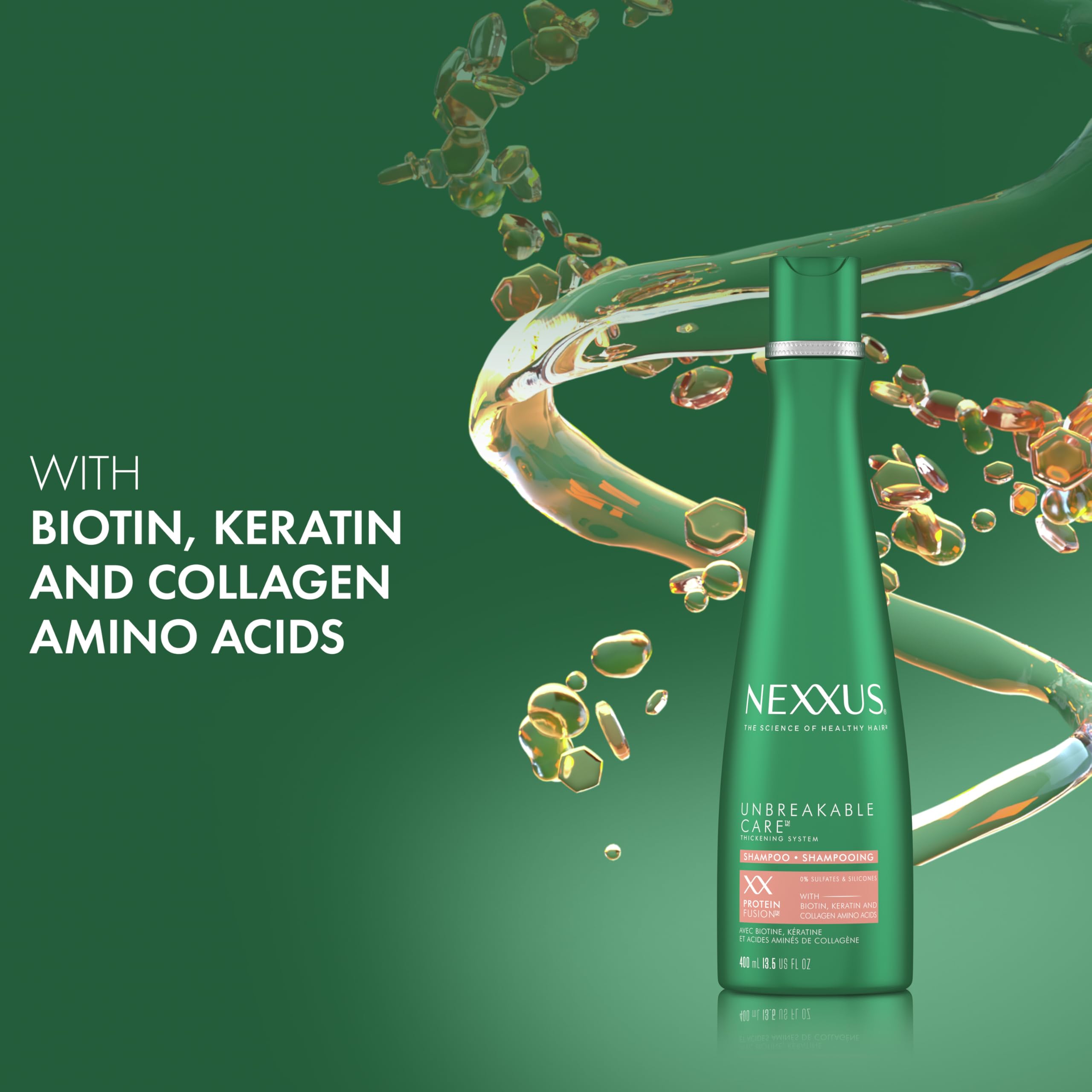 Foto 5 pulgar | Champú Nexxus Unbreakable Care Anti-rotura, 400 Ml, Sin Sulfatos - Venta Internacional.
