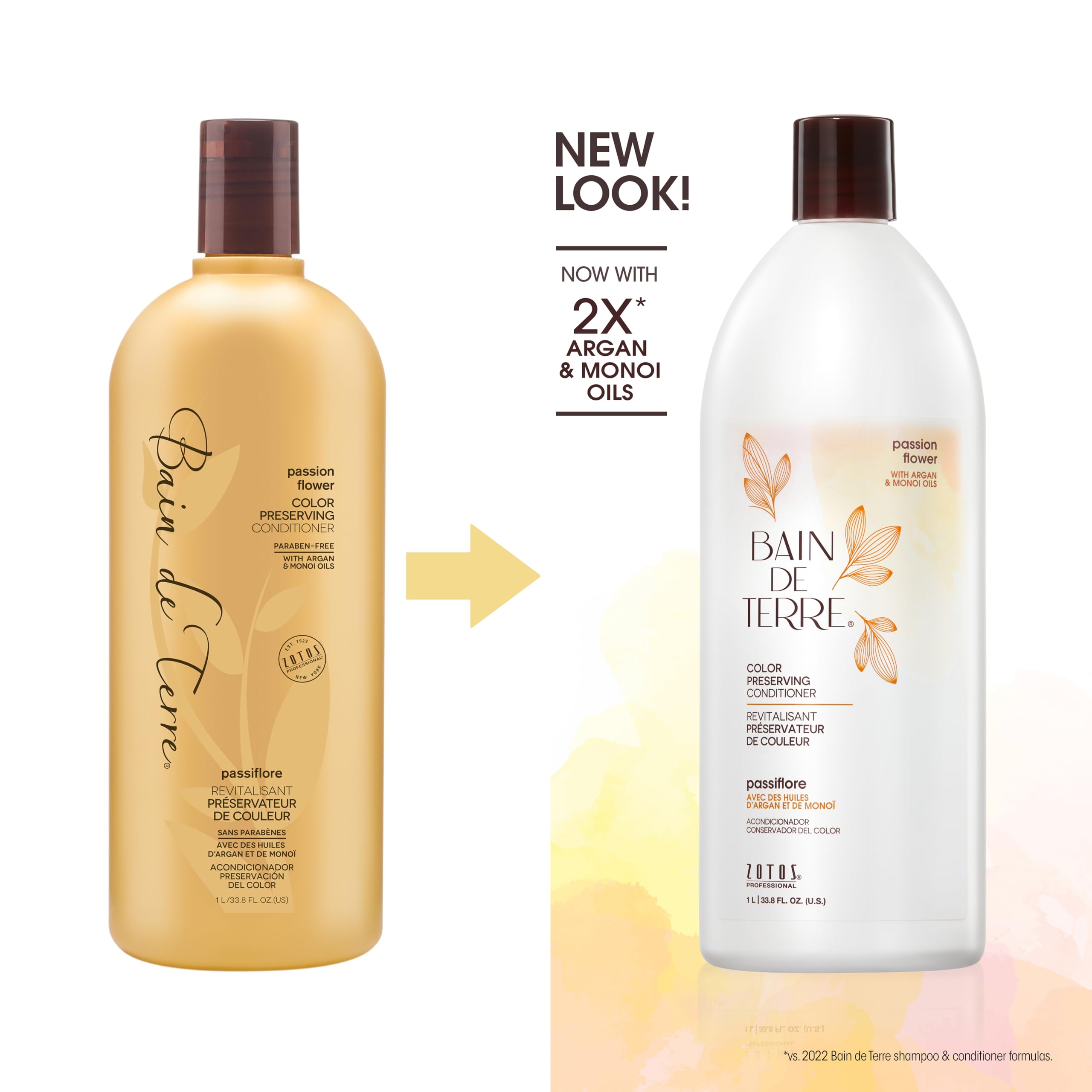 Foto 2 | Acondicionador Bain De Terre Para Conservar El Color, 1 Litro, Pasiflora - Venta Internacional.