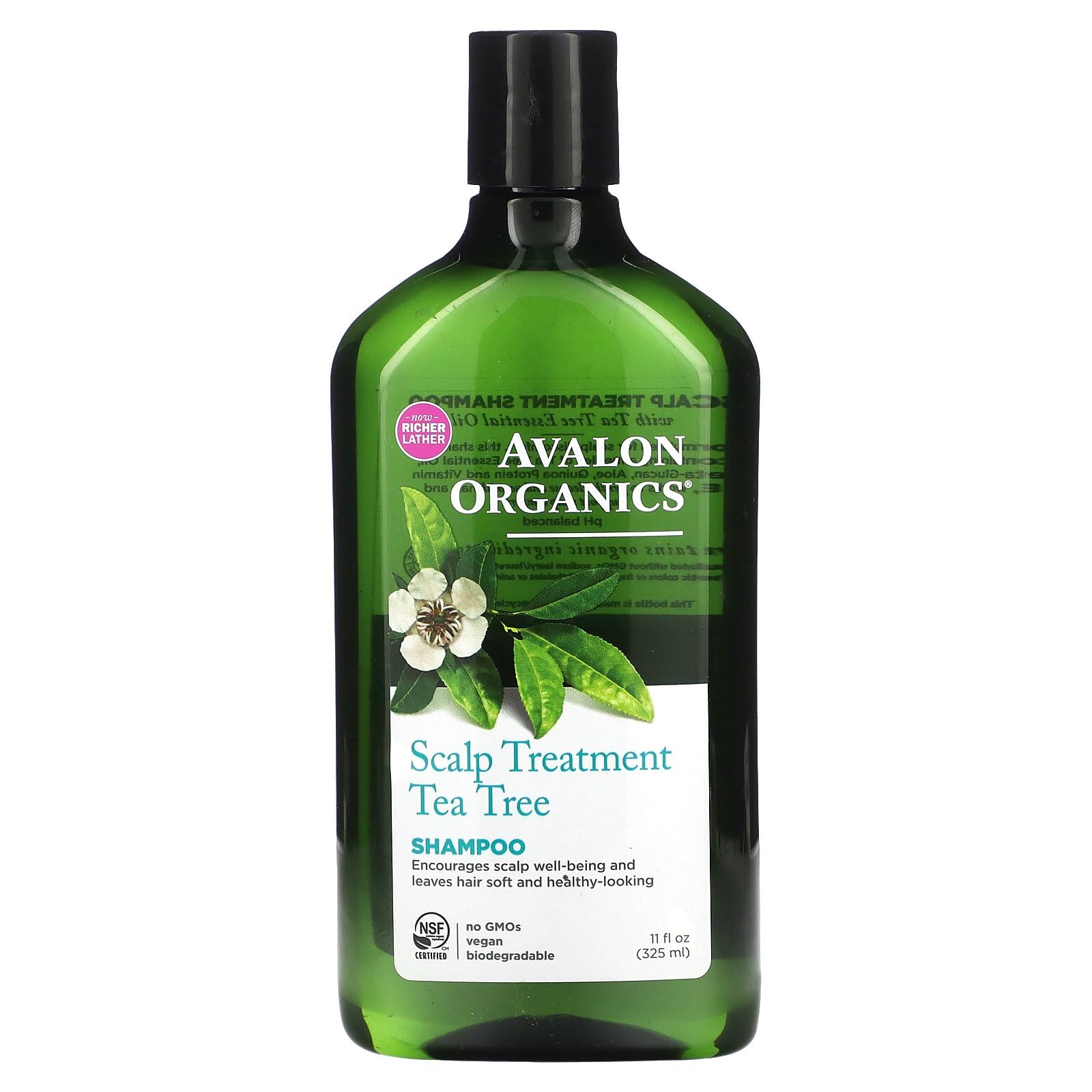 Champú Avalon Organics Para Tratamiento Del Cuero Cabelludo, Árbol De Té, 325 Ml - Venta Internacional.