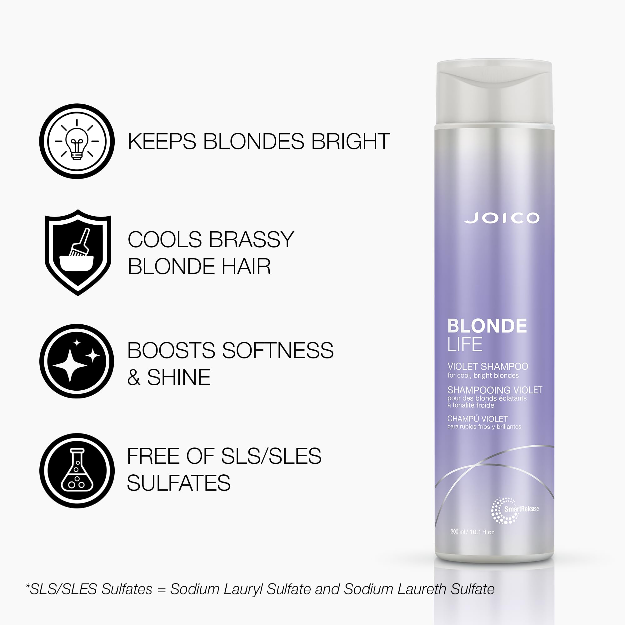 Foto 3 pulgar | Champú Joico Blonde Life Violet 300 Ml Sin Sulfatos - Venta Internacional.