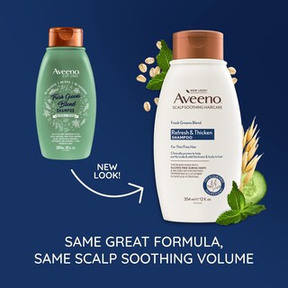 Foto 2 | Champú Aveeno, Mezcla Relajante De Verduras Frescas Para El Cuero Cabelludo, 355 Ml - Venta Internacional.