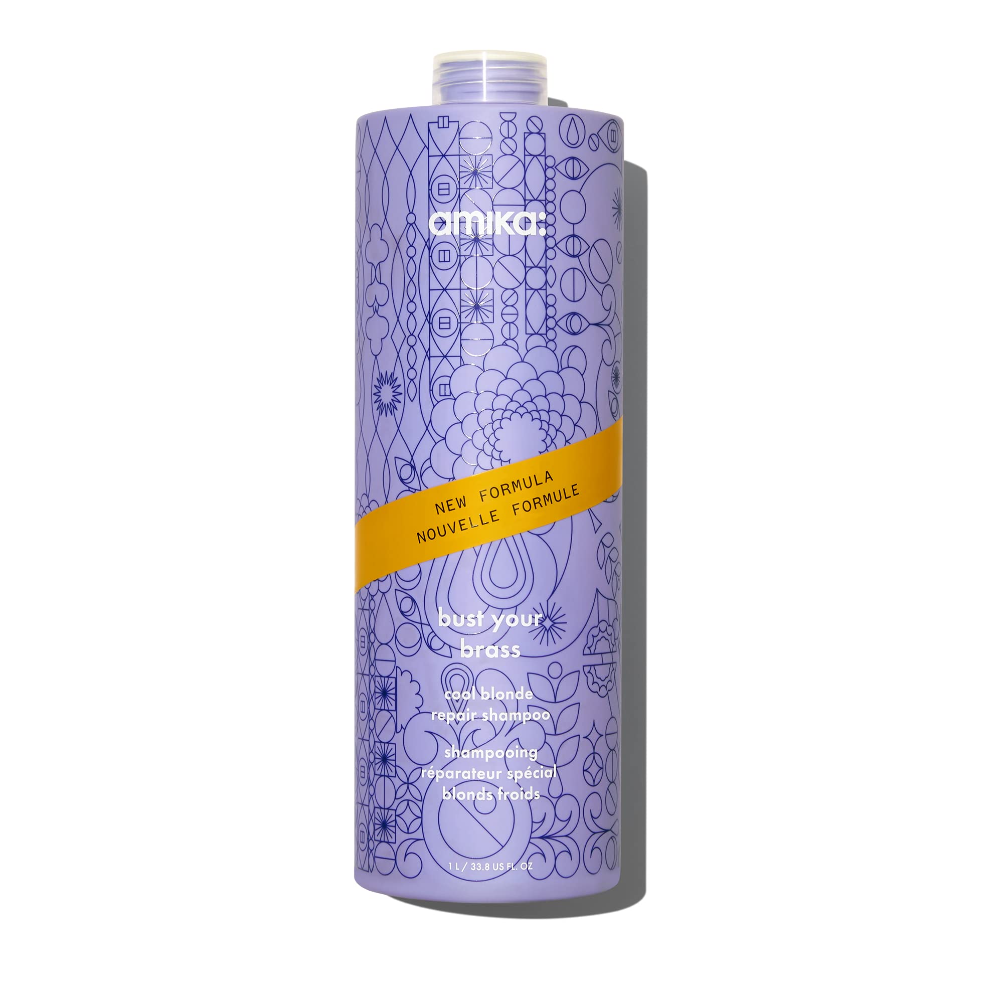 Foto 2 pulgar | Champú Amika Bust Your Brass Cool Blonde Repair 1000 Ml - Venta Internacional.