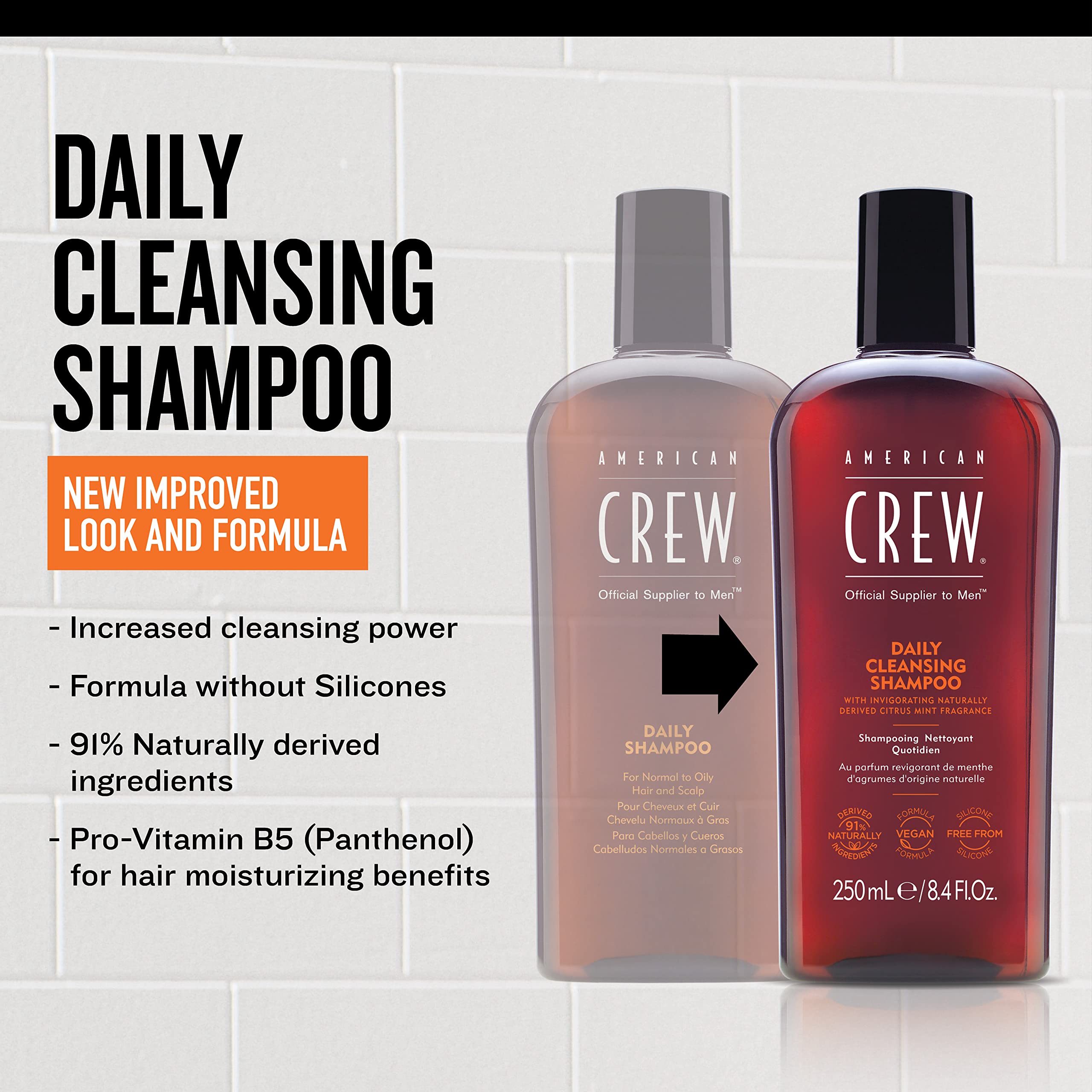 Foto 3 pulgar | Shampoo American Crew Limpiador Diario Para Hombres, 1 Litro, Vegano - Venta Internacional.