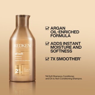 Foto 2 | Champú Redken All Soft Con Aceite De Argán, Tamaño De Viaje, 300 Ml - Venta Internacional.