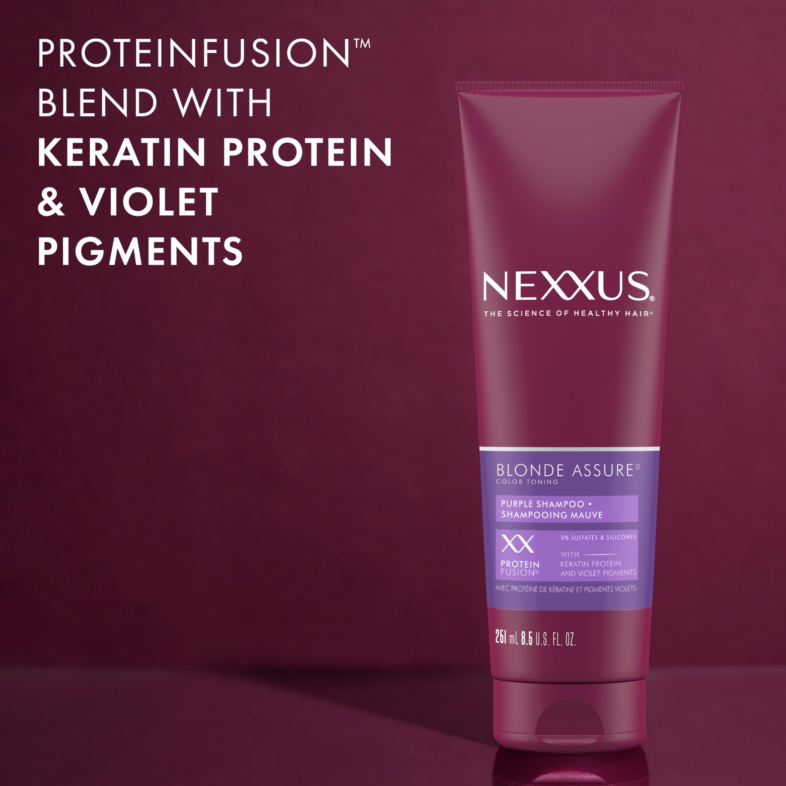 Foto 3 pulgar | Champú Nexxus Blonde Assure Purple 250 Ml Para Cabello Rubio - Venta Internacional.