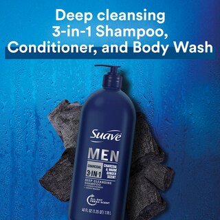 Foto 3 | Champú Acondicionador Bodywash 3 En 1 Suave Men Charcoal, 1,18 L - Venta Internacional.