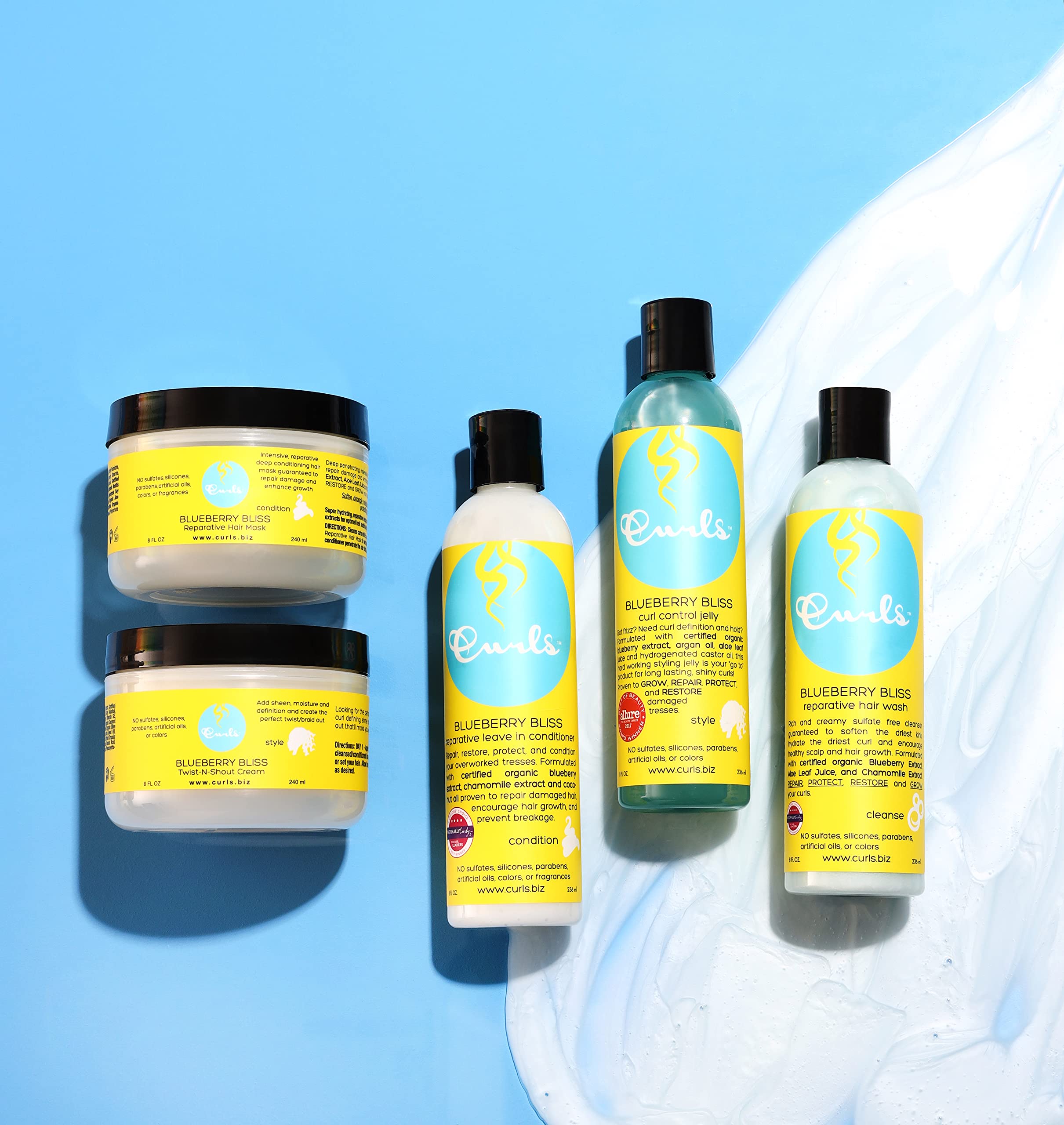 Foto 7 | Jabón Reparador Para Cabello Shampoo Curls Blueberry Bliss, 240 Ml - Venta Internacional.