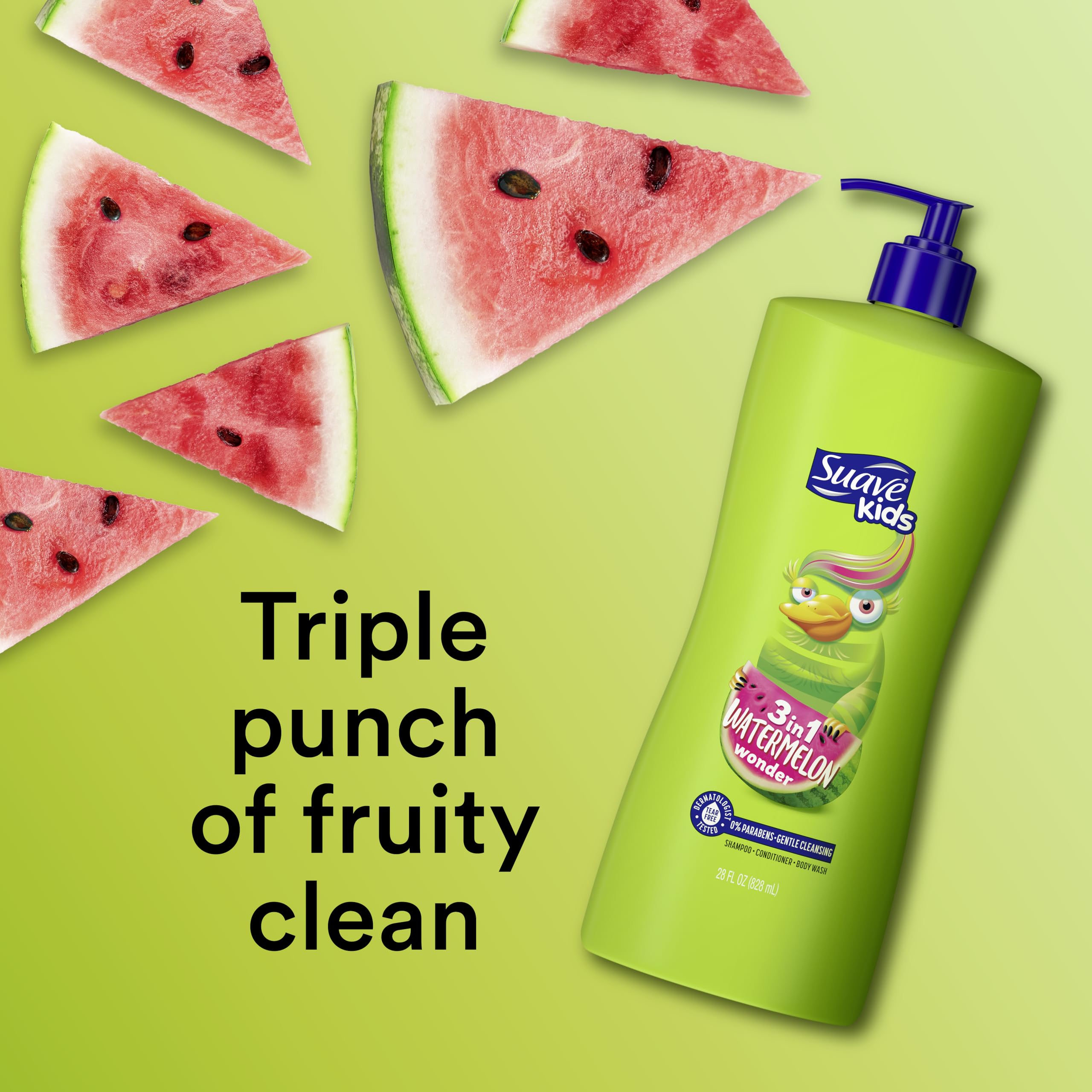 Foto 4 pulgar | Champú, Acondicionador Y Gel De Baño 3 En 1 Suave Kids Watermelon 530 Ml - Venta Internacional.