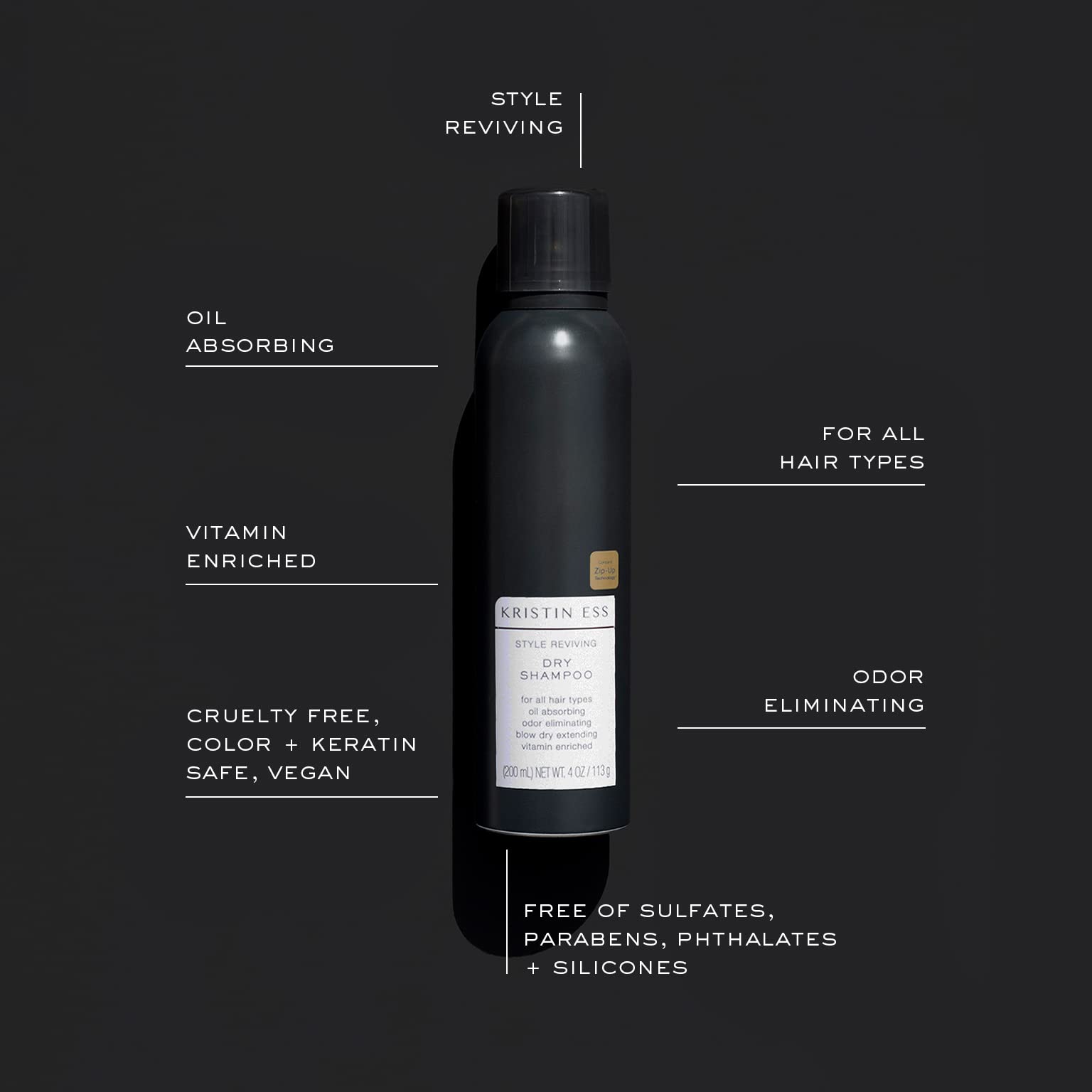Foto 3 | Champú Seco En Aerosol Kristin Ess Style Reviving Vitamin C - Venta Internacional.