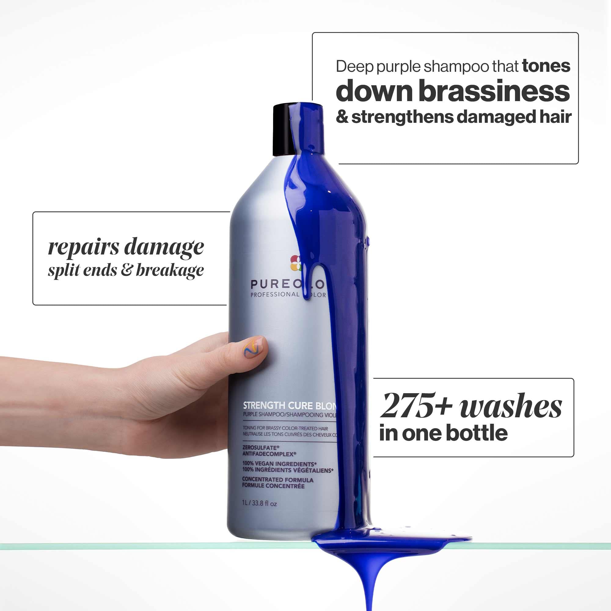 Foto 3 | Champú Pureology Strength Cure Blonde Purple 1l - Venta Internacional.