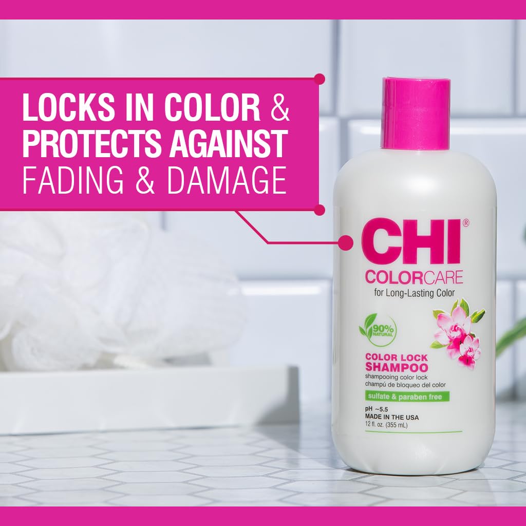 Foto 3 pulgar | Champú Chi Colorcare Color Lock, 355 Ml, Sin Sulfatos Y Parabenos - Venta Internacional.