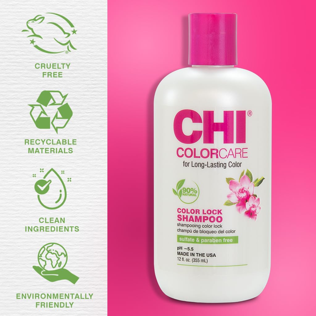 Foto 6 pulgar | Champú Chi Colorcare Color Lock, 355 Ml, Sin Sulfatos Y Parabenos - Venta Internacional.