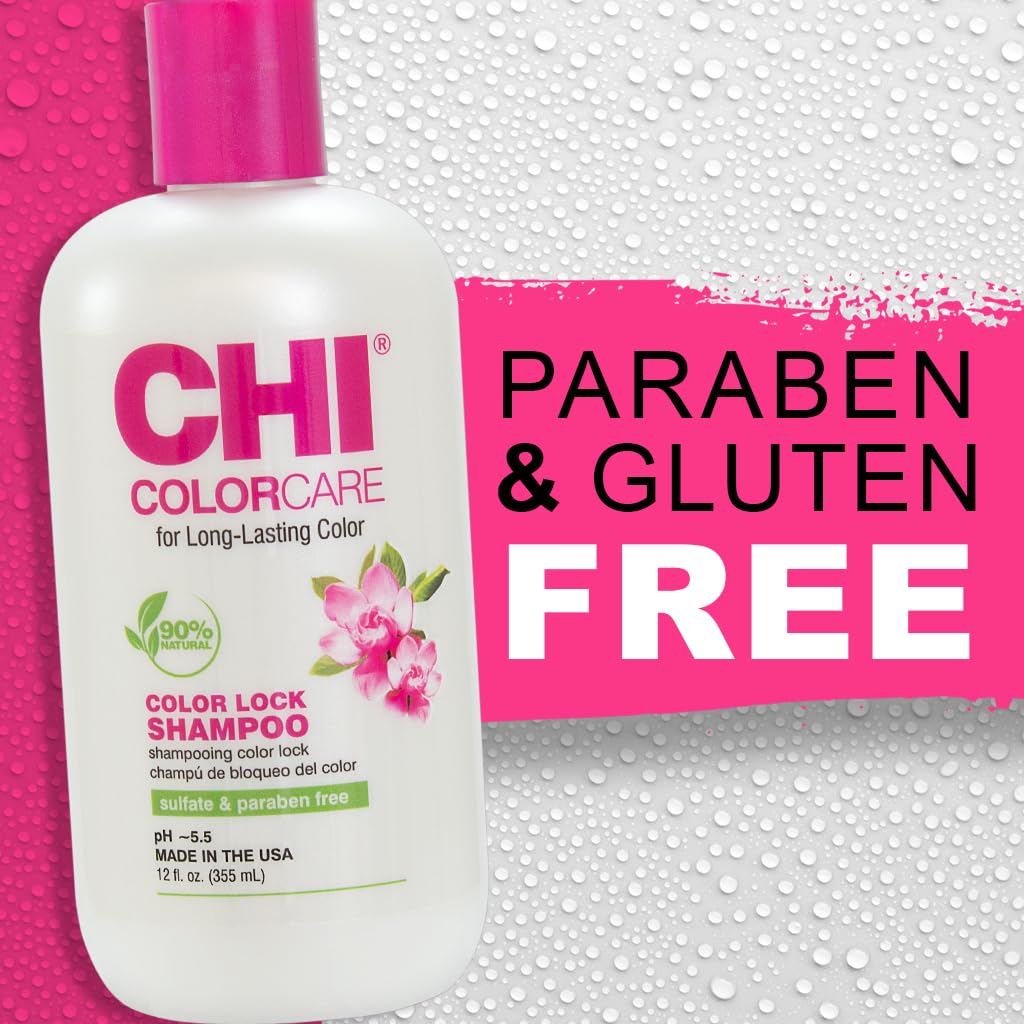 Foto 7 pulgar | Champú Chi Colorcare Color Lock, 355 Ml, Sin Sulfatos Y Parabenos - Venta Internacional.