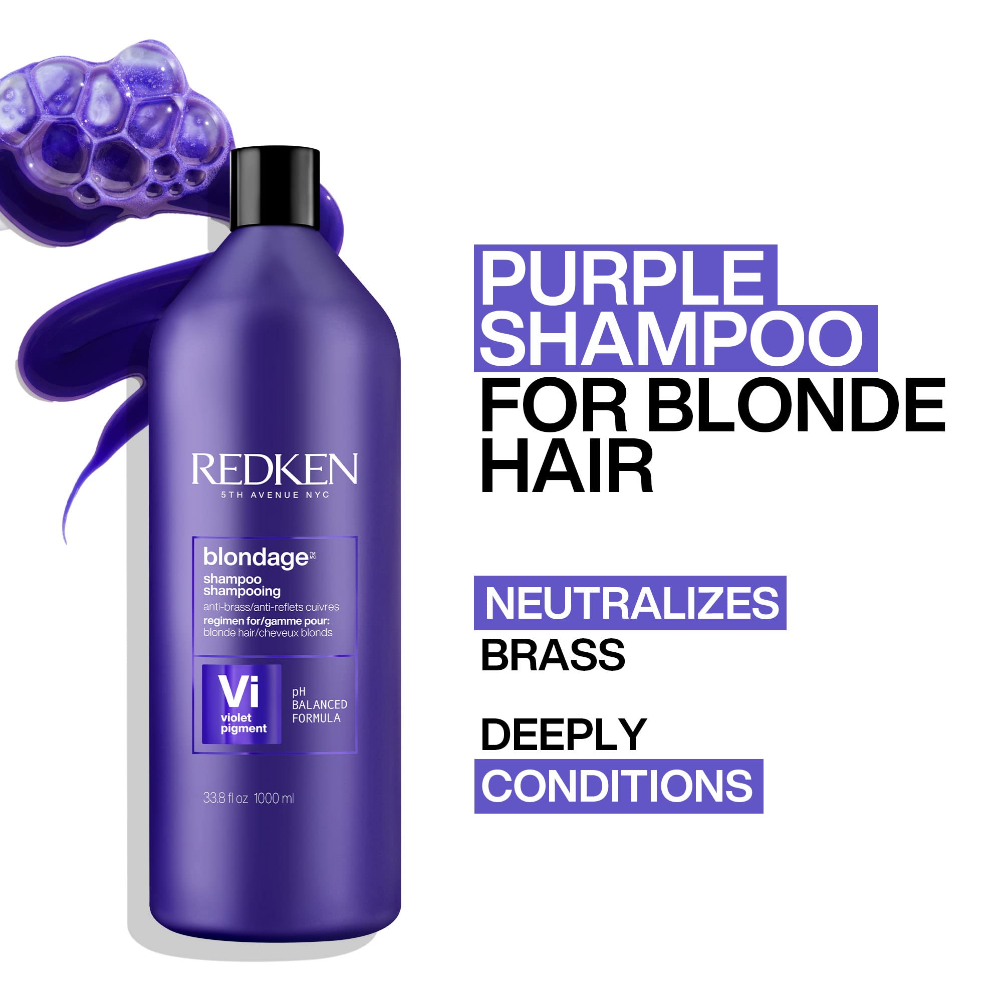 Foto 4 pulgar | Champú Redken Color Extend Blondage Purple 1l - Venta Internacional.