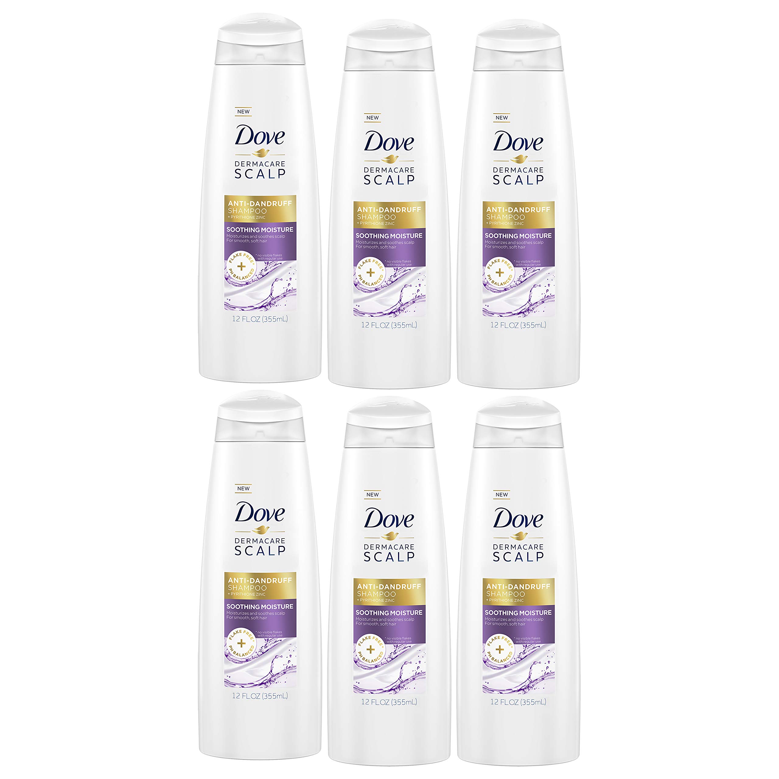 Foto 2 pulgar | Champú Dove Dermacare Anticaspa Y Calmante Para Cuero Cabelludo, 350 Ml, 6 Unidades - Venta Internacional.