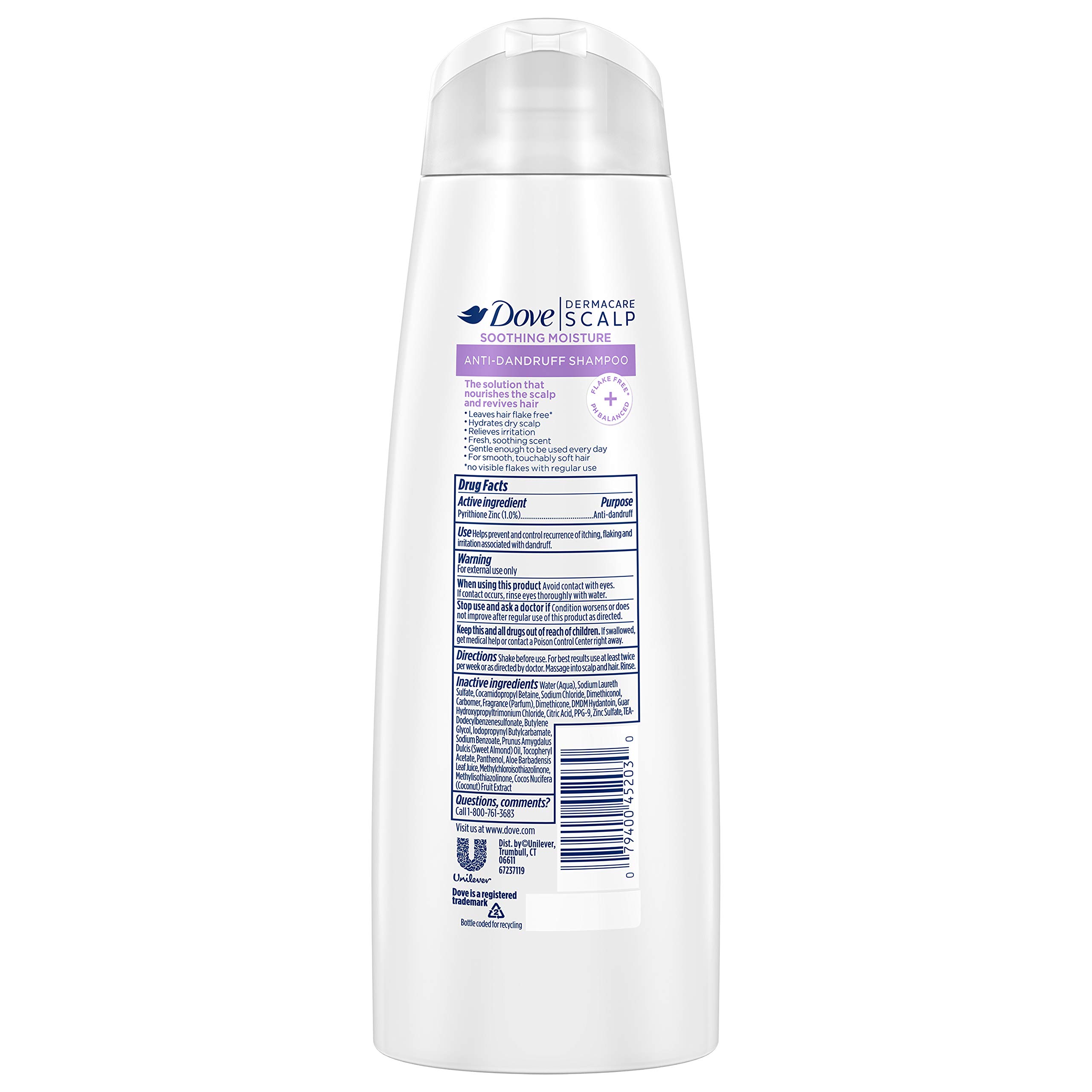 Foto 3 pulgar | Champú Dove Dermacare Anticaspa Y Calmante Para Cuero Cabelludo, 350 Ml, 6 Unidades - Venta Internacional.