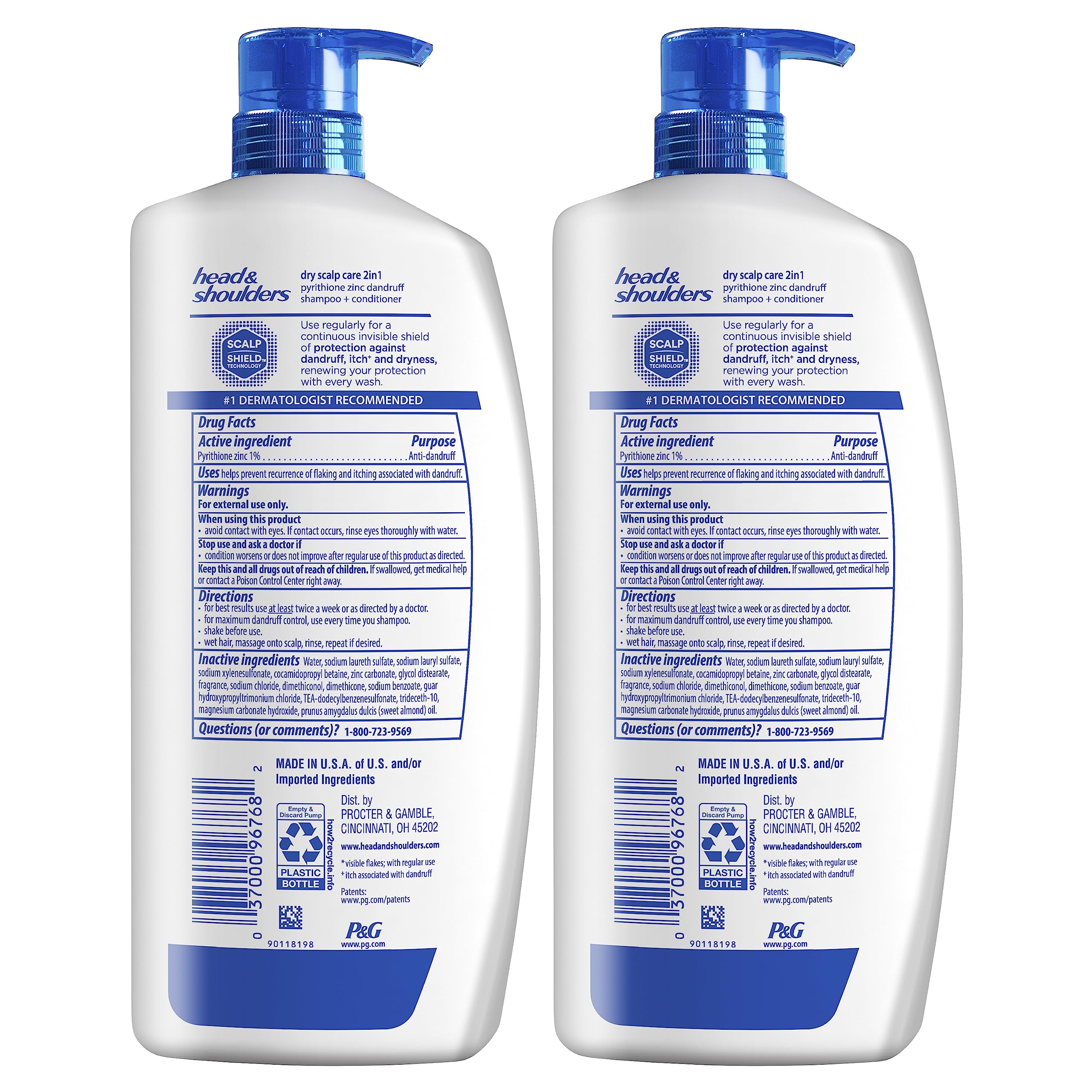 Foto 2 | Set De Champú Y Acondicionador Head & Shoulders 2 En 1, 950 Ml - Venta Internacional.
