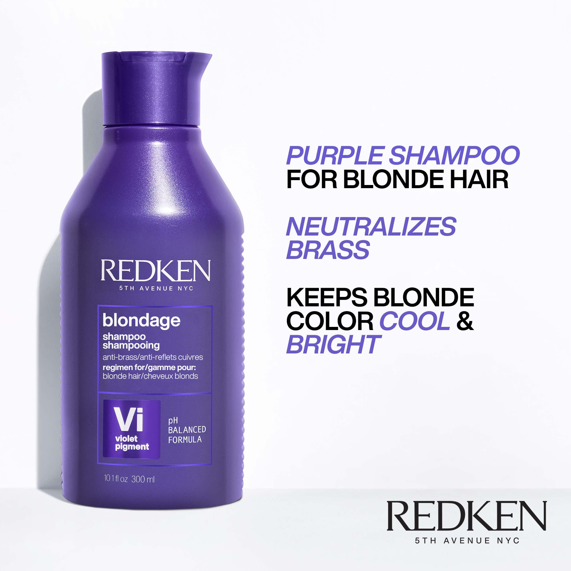 Foto 2 | Champú Redken Purple Con Pigmento Violeta 300 Ml Para Cabello Rubio - Venta Internacional.
