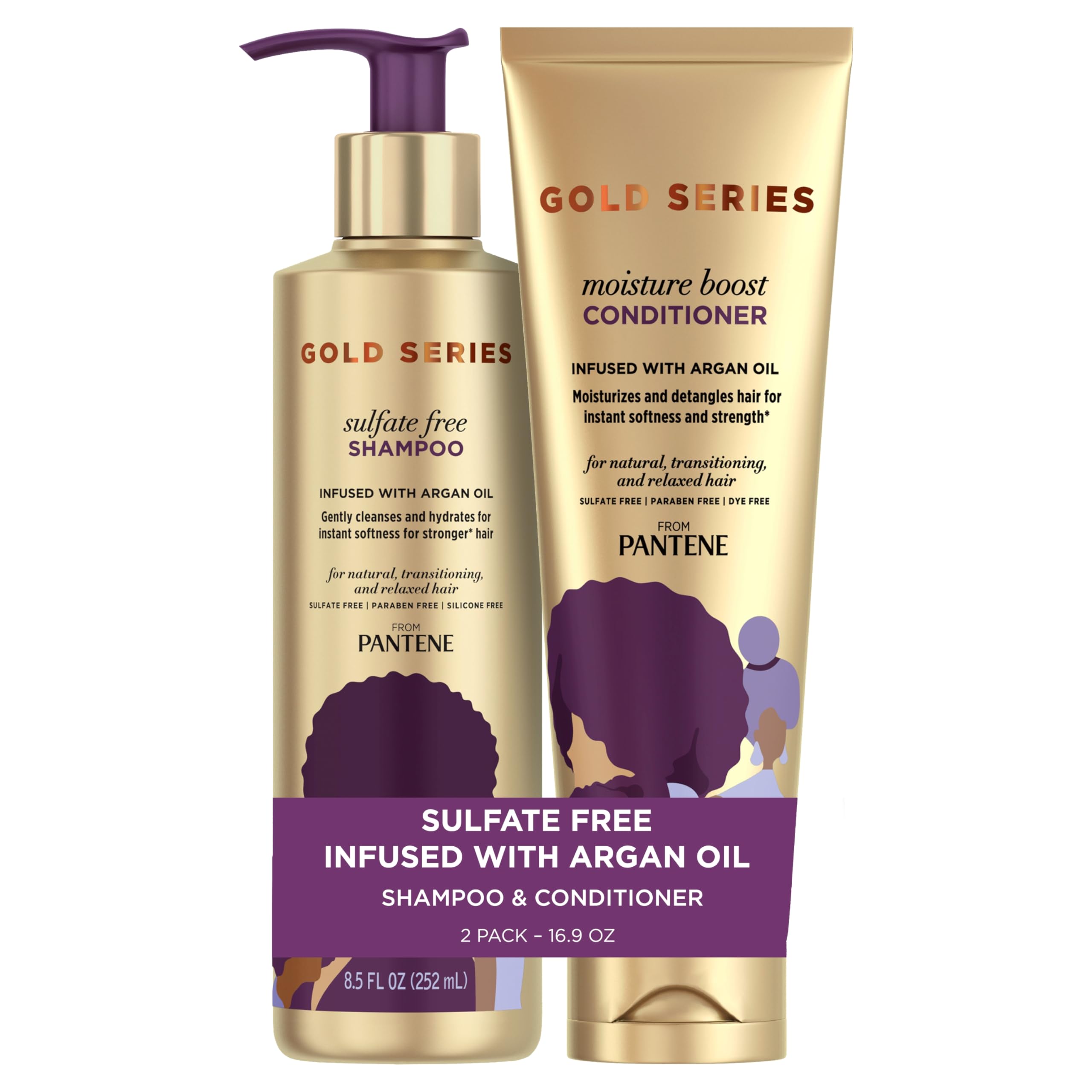 Foto 2 pulgar | Kit De Champú Y Acondicionador Pantene Pro-v Gold Series - Venta Internacional.