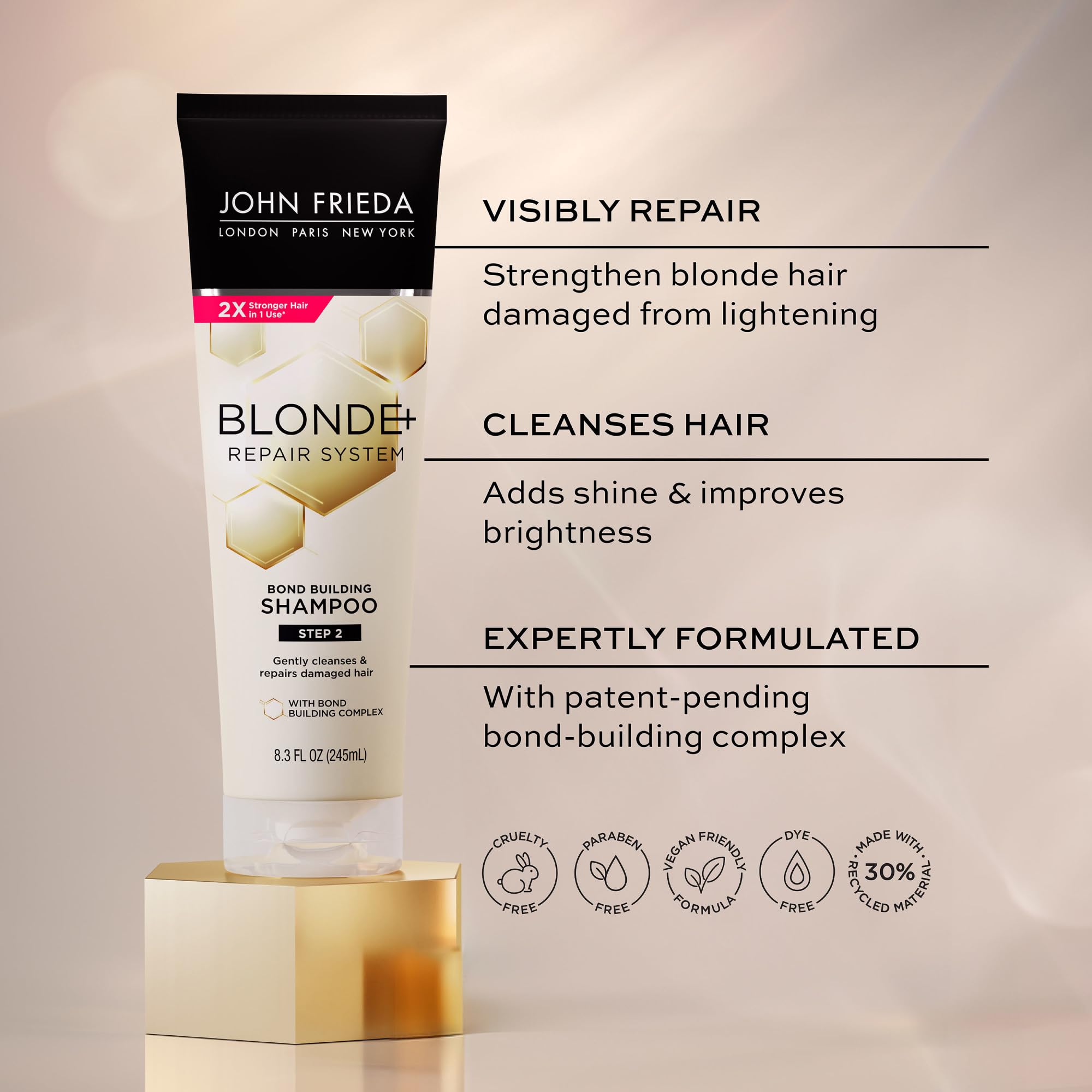 Foto 5 pulgar | Champú John Frieda Repair Bond-building Formula 245 Ml - Venta Internacional.