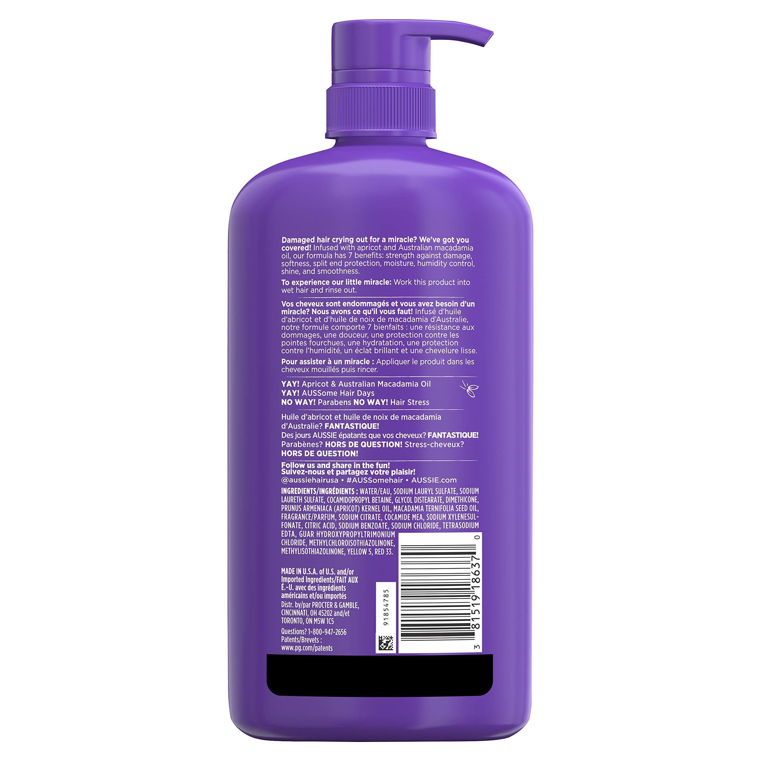 Foto 2 | Champú Aussie Total Miracle, 900 Ml, Paquete De 4 - Venta Internacional.
