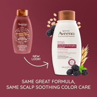 Foto 2 | Champú Aveeno Blackberry Quinoa Protein, 355 Ml, Teñido - Venta Internacional.