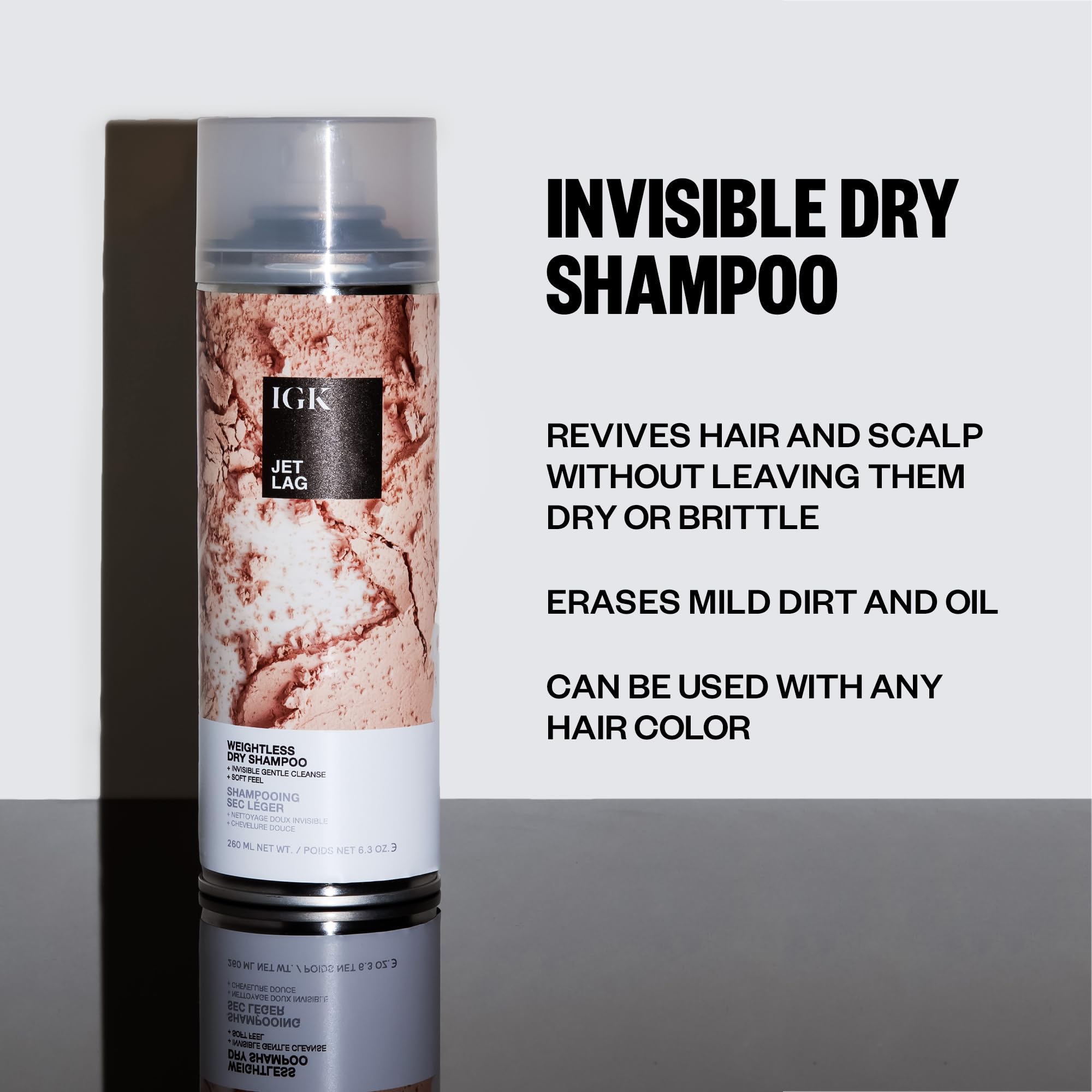 Foto 2 | Champú Seco Igk Jet Lag Invisible Weightless 185ml Vegan - Venta Internacional.